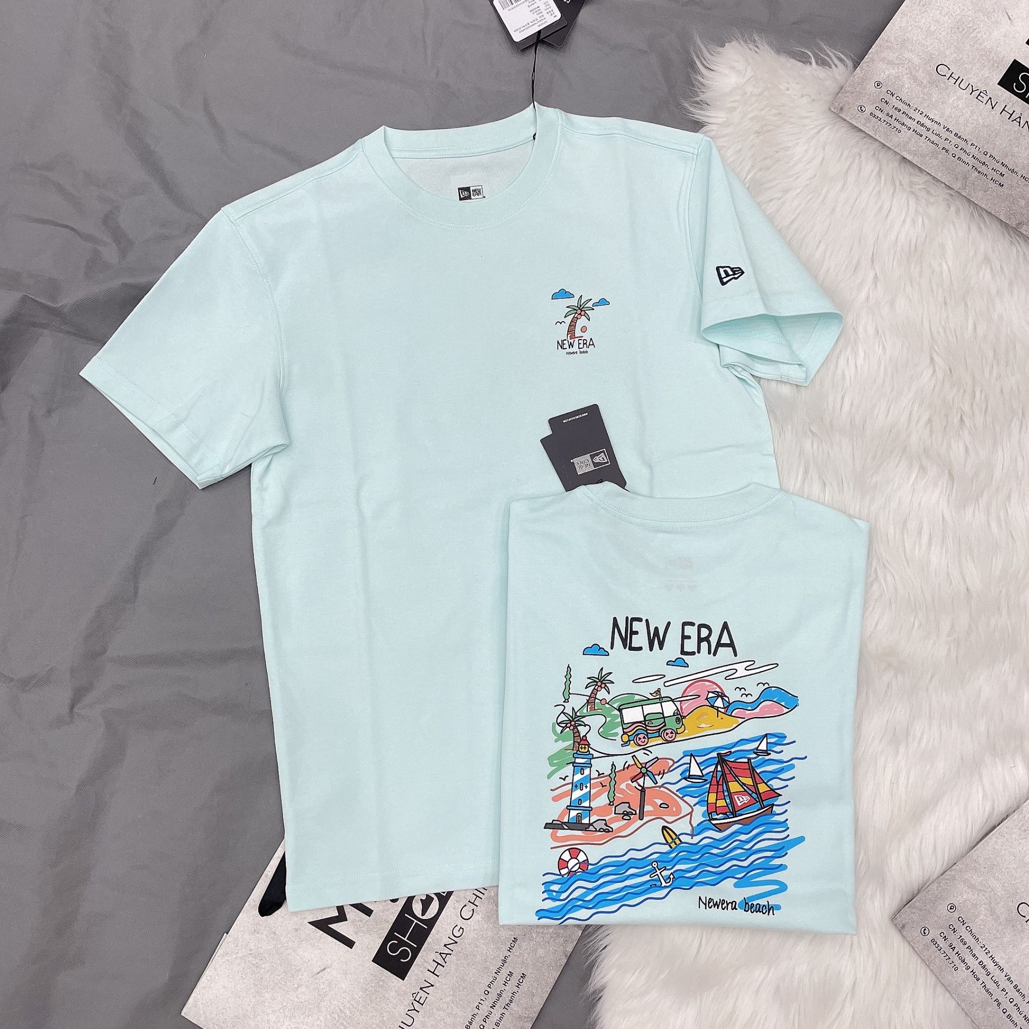 1339 - HÀNG CHÍNH HÃNG - ÁO THUN NEW ERA - CÂY DỪA - MINT - CODE: 13718785