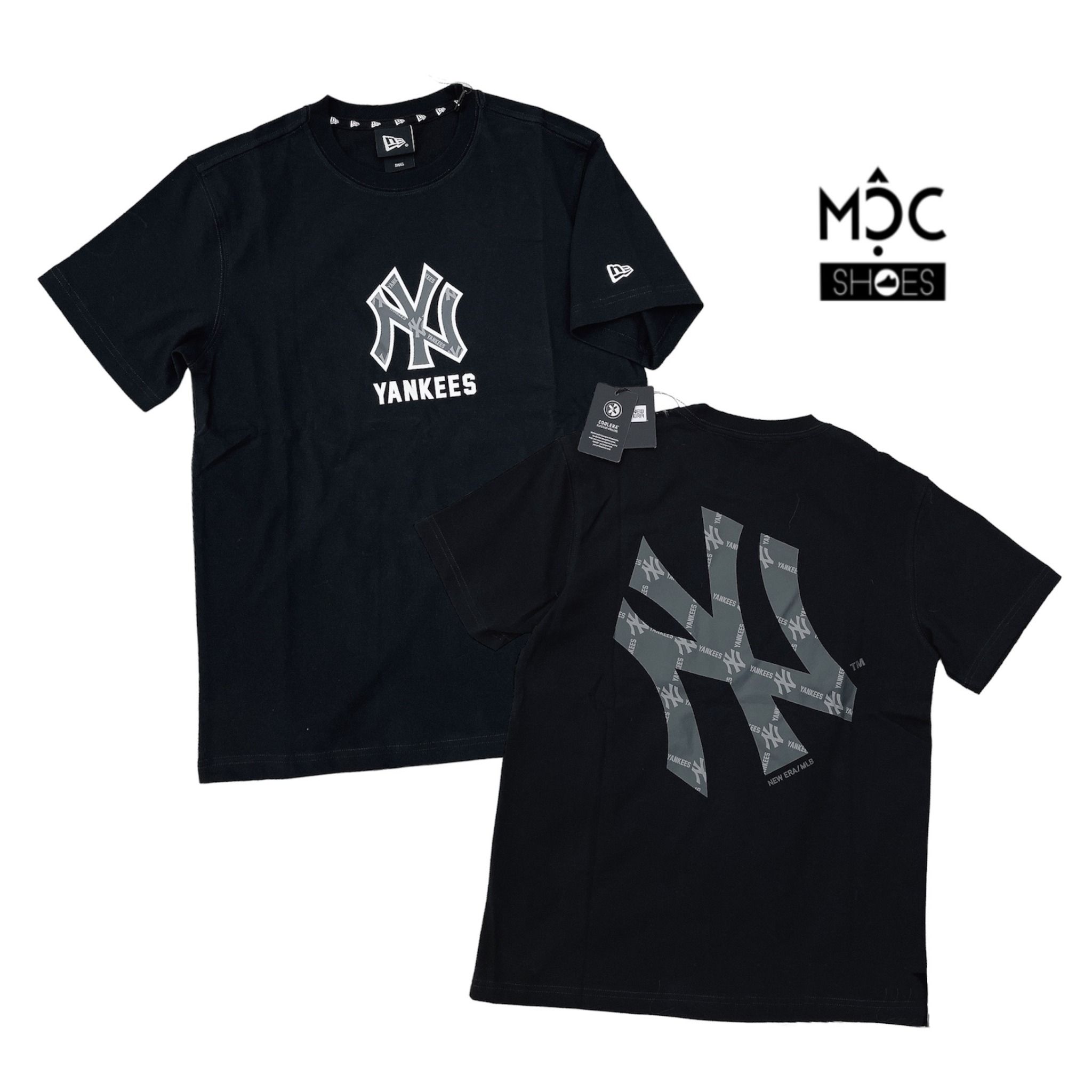1346 - HÀNG CHÍNH HÃNG - ÁO THUN NEW ERA - ÁO NY YANKEES LOGO CHÌM - ĐEN - CODE: 13520207