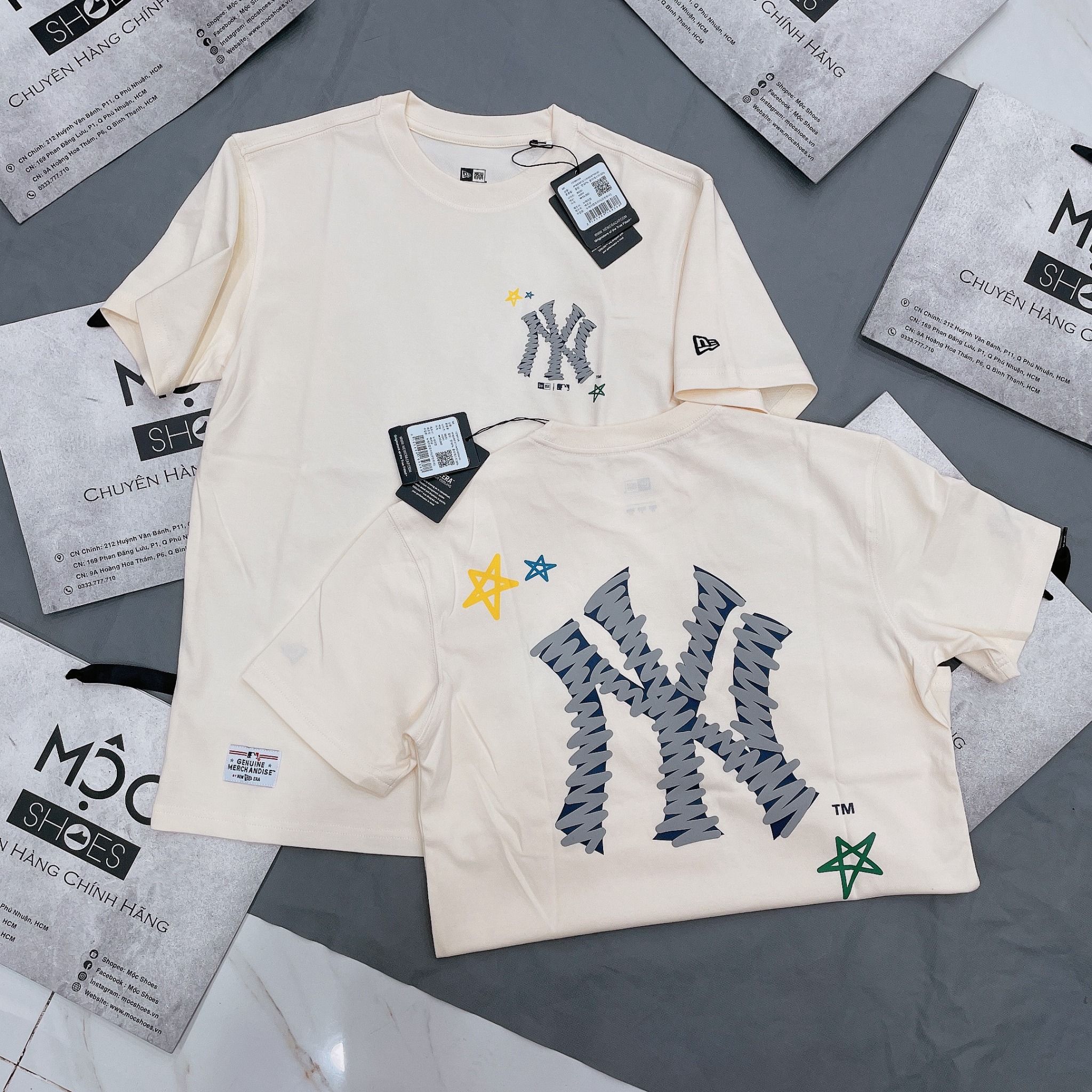 1348 - HÀNG CHÍNH HÃNG - ÁO THUN NEW ERA - ÁO NY XOẮN - BEIGE - CODE: 13789154