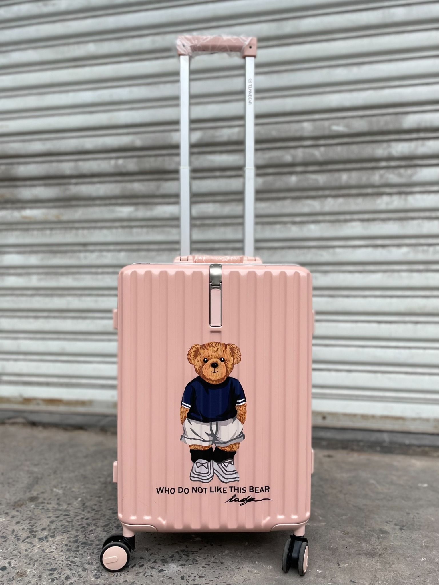 1350 - HÀNG CHÍNH HÃNG - VALI TTWN BEAR - NHỎ - MÀU HỒNG - CODE: TN7001