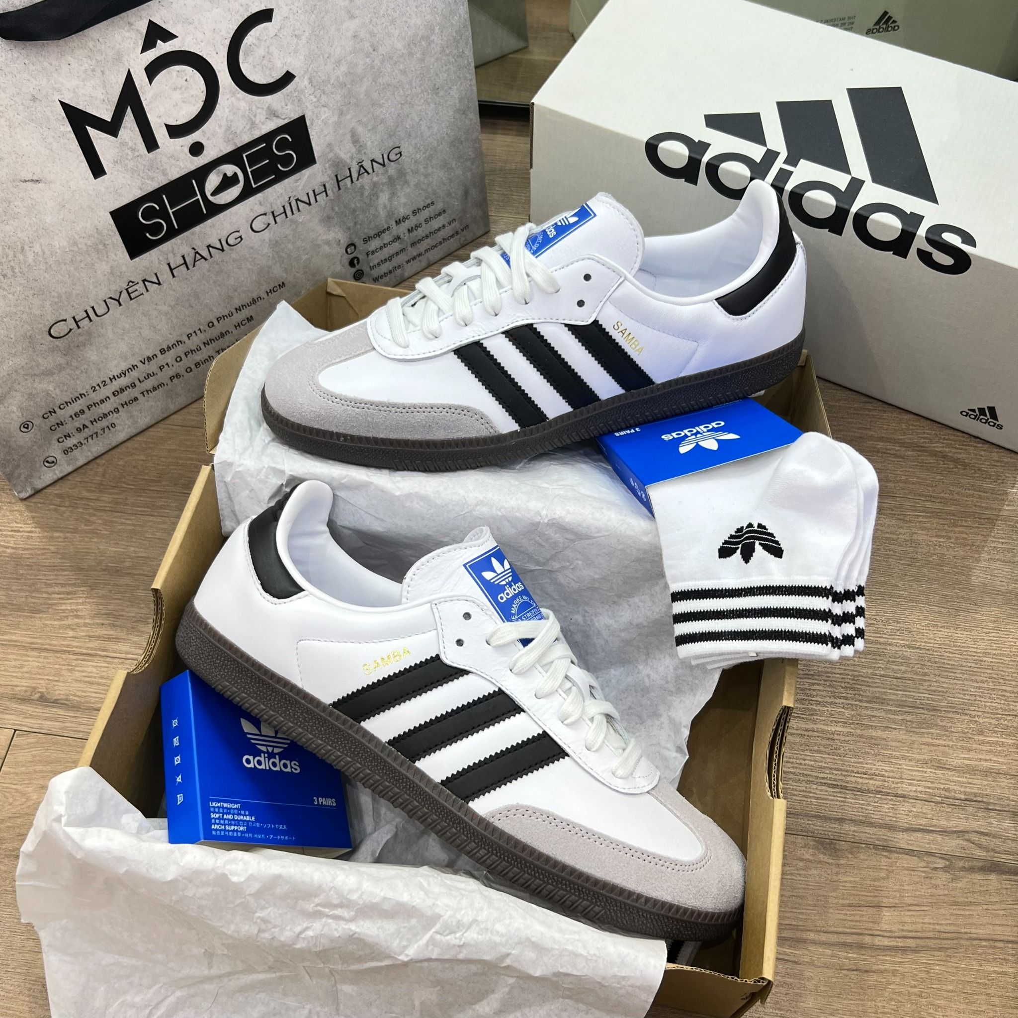 1353 - HÀNG CHÍNH HÃNG - GIÀY ADIDAS SAMBA VEGAN - WHITE GUM - CODE: FW2427