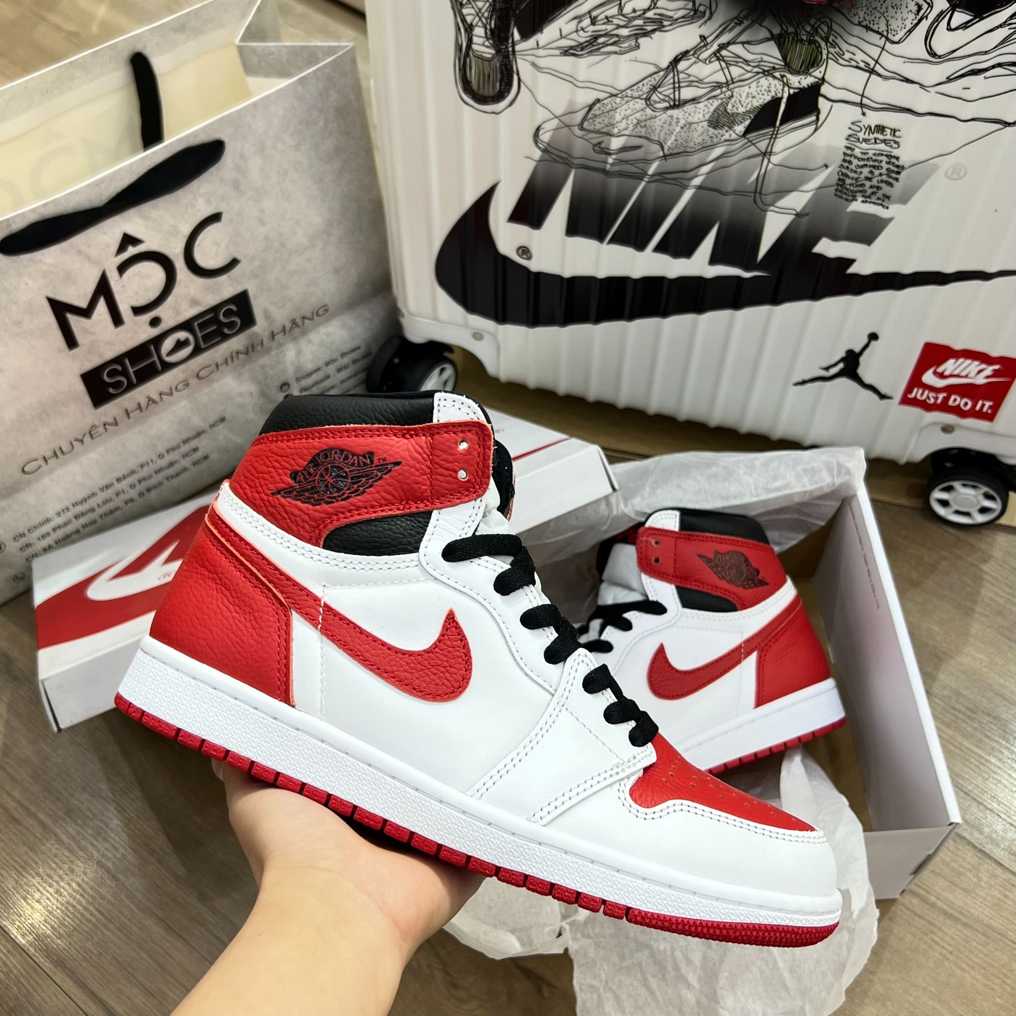 1361 - HÀNG CHÍNH HÃNG - Giày AIR JORDAN 1 RETRO HIGH OG HERITAGE - *Đỏ / Trắng * - CODE : 575441-161