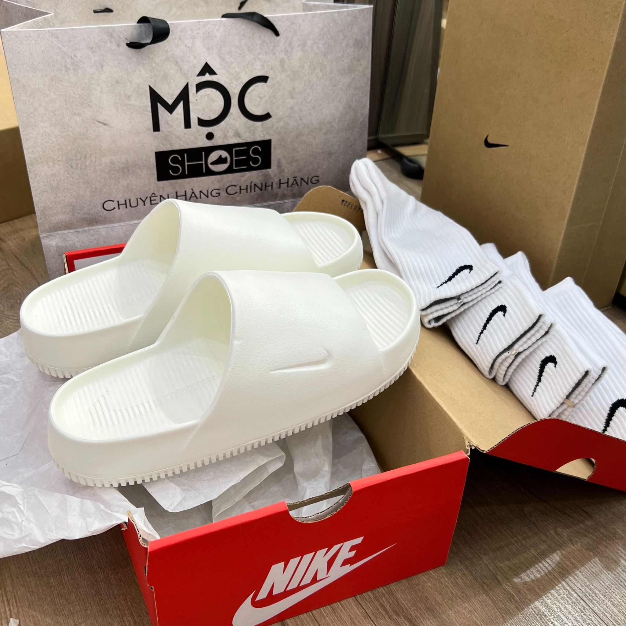 1357 - HÀNG CHÍNH HÃNG - DÉP NIKE CALM SLIDE *SAIL* - Code: DX4816-100