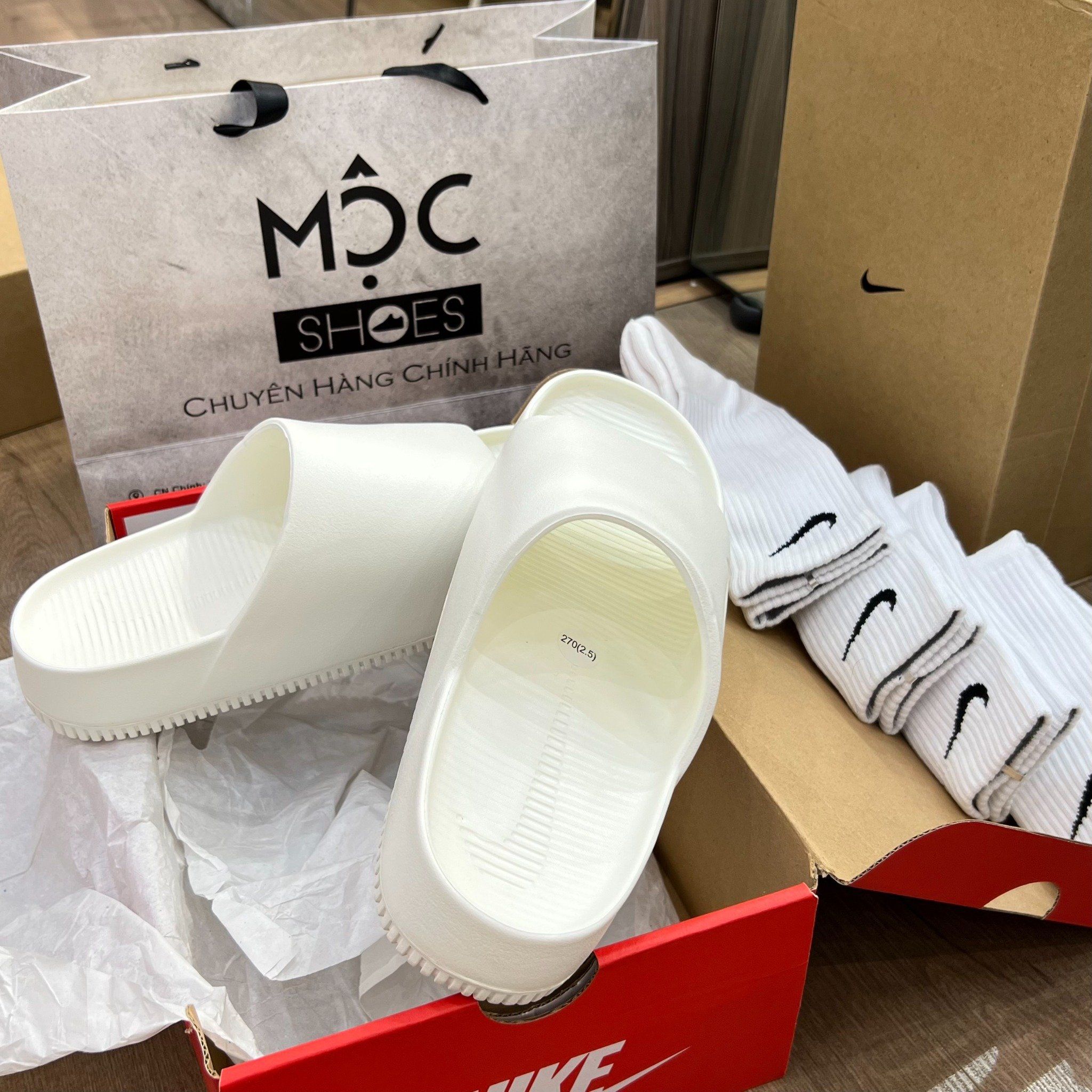 1357 - HÀNG CHÍNH HÃNG - DÉP NIKE CALM SLIDE *SAIL* - Code: DX4816-100