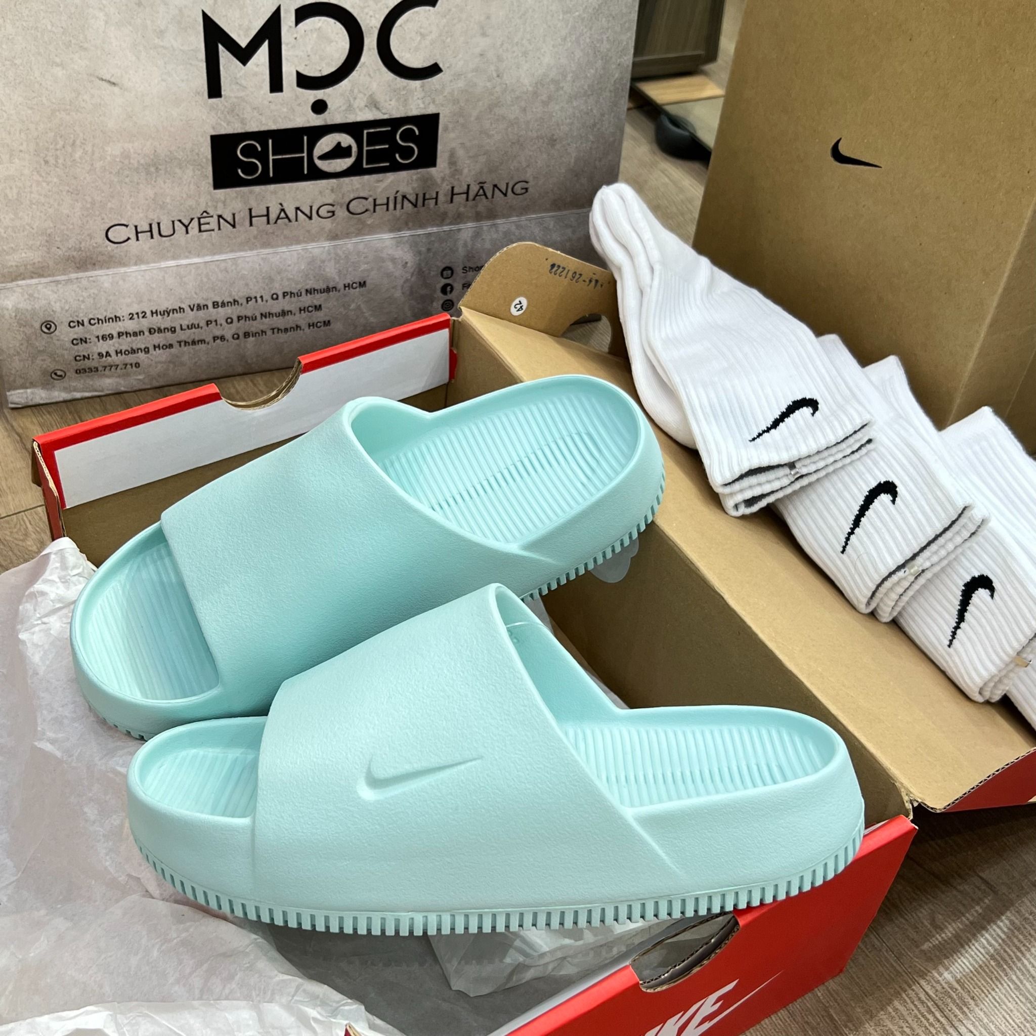  1356 - HÀNG CHÍNH HÃNG - DÉP NIKE CALM SLIDE  *JADE ICE* - Code: DX4816-300 