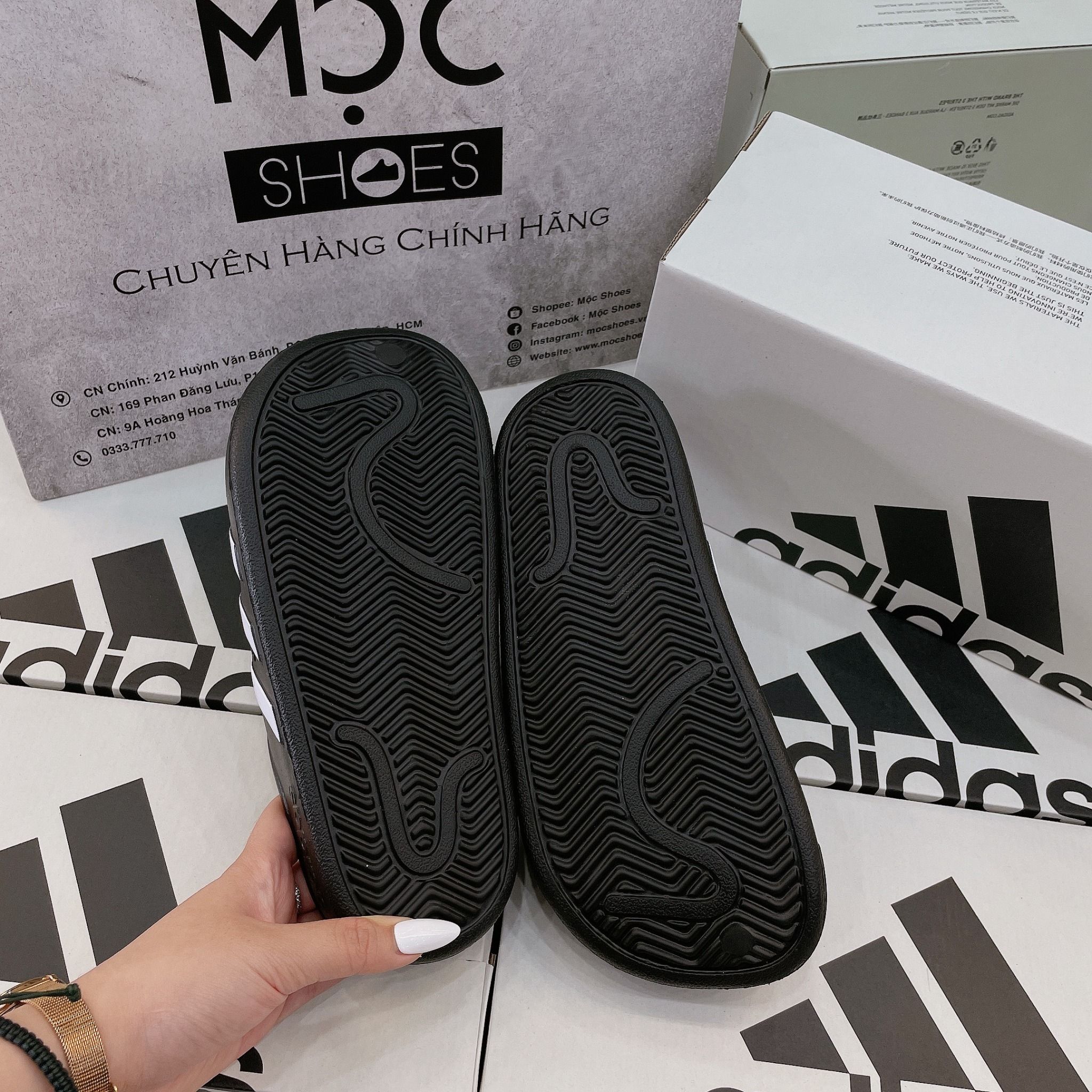 1363 - HÀNG CHÍNH HÃNG - Dép ADIDAS - ADILETTE CLOGS ( RỌ ) - *ĐEN* - CODE : GZ5886