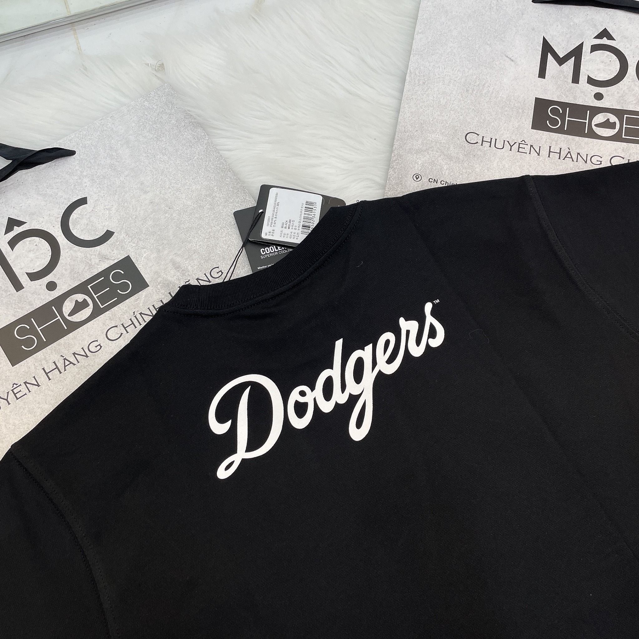 1367 - HÀNG CHÍNH HÃNG - ÁO THUN NEW ERA - ÁO LA DODGERS - ĐEN - CODE: 13702551