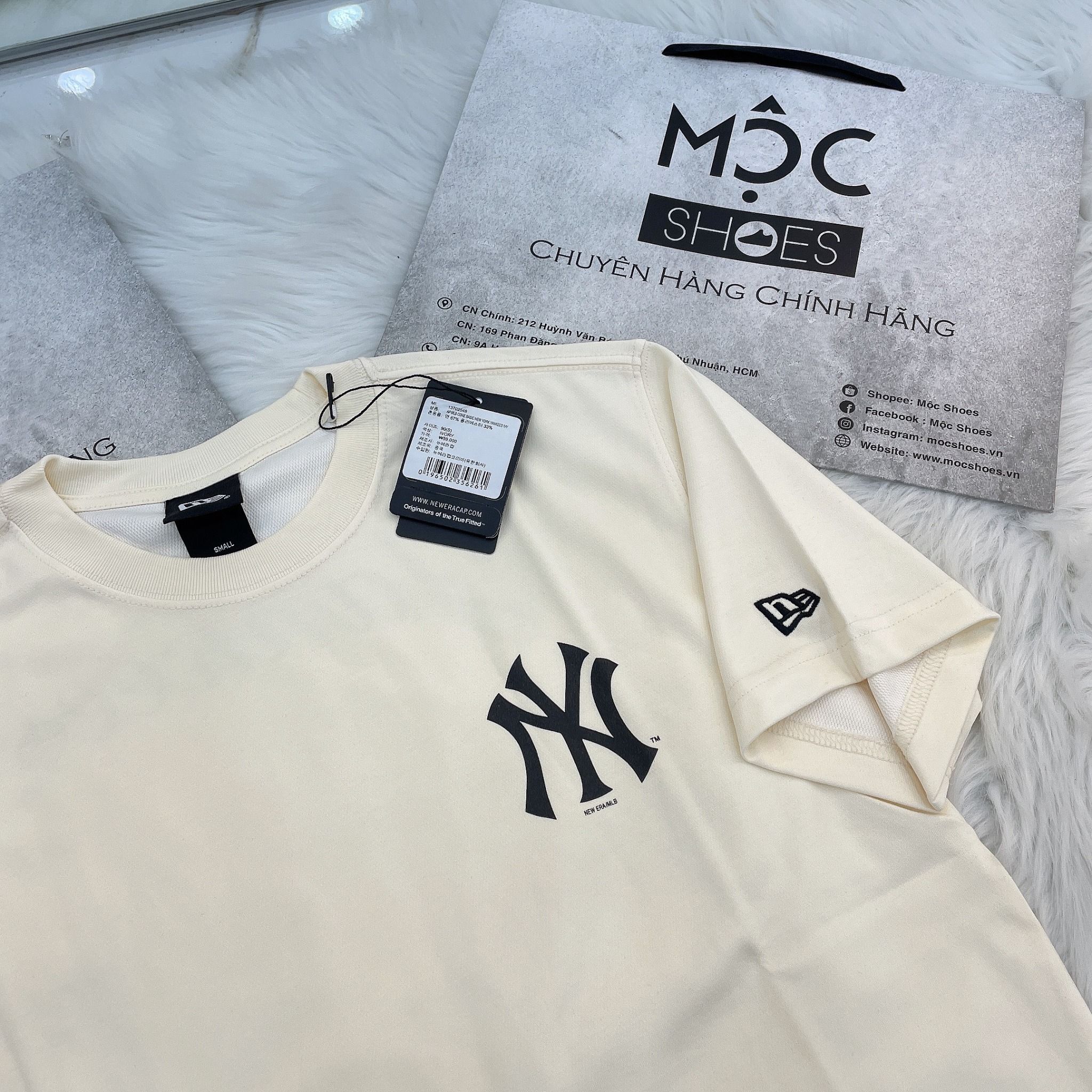 1368 - HÀNG CHÍNH HÃNG - ÁO THUN NEW ERA - ÁO NY YANKEES - KEM - CODE: 13702548