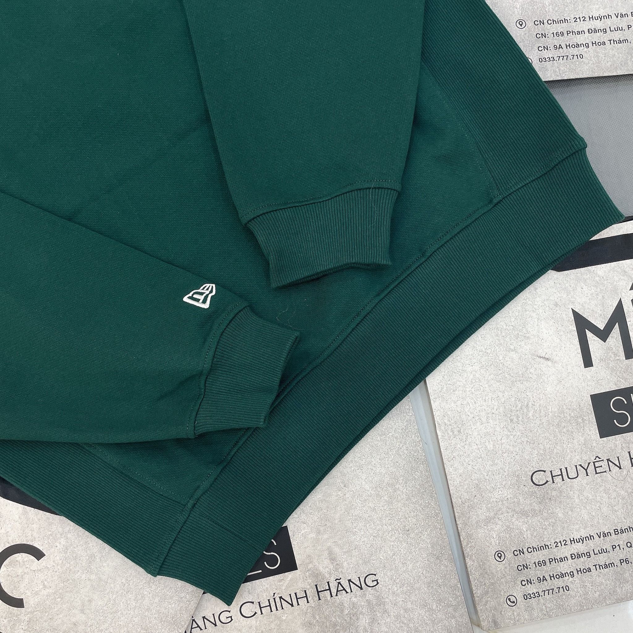 1380 - HÀNG CHÍNH HÃNG - ÁO SWEATER NEW ERA *LOGO NE* (1920) - GREEN (XANH LÁ) - CODE: 13546430