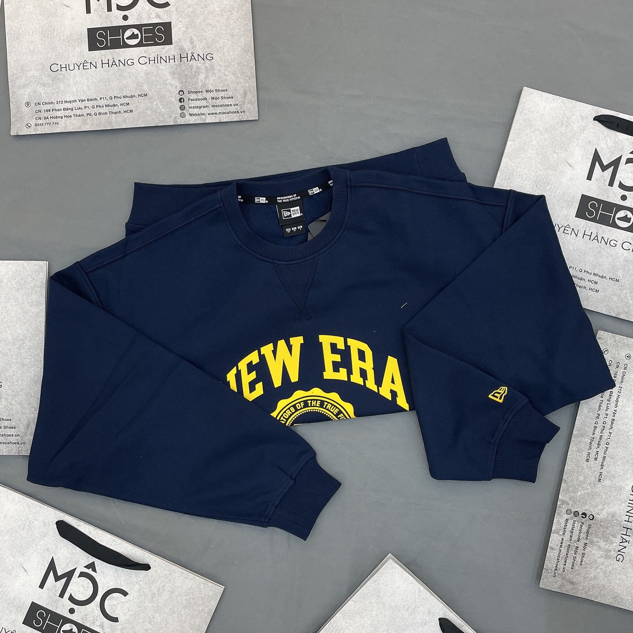 1381 - HÀNG CHÍNH HÃNG - ÁO SWEATER NEW ERA *LOGO NE* (1920) - NAVY (XANH ĐEN) - CODE: 13546428