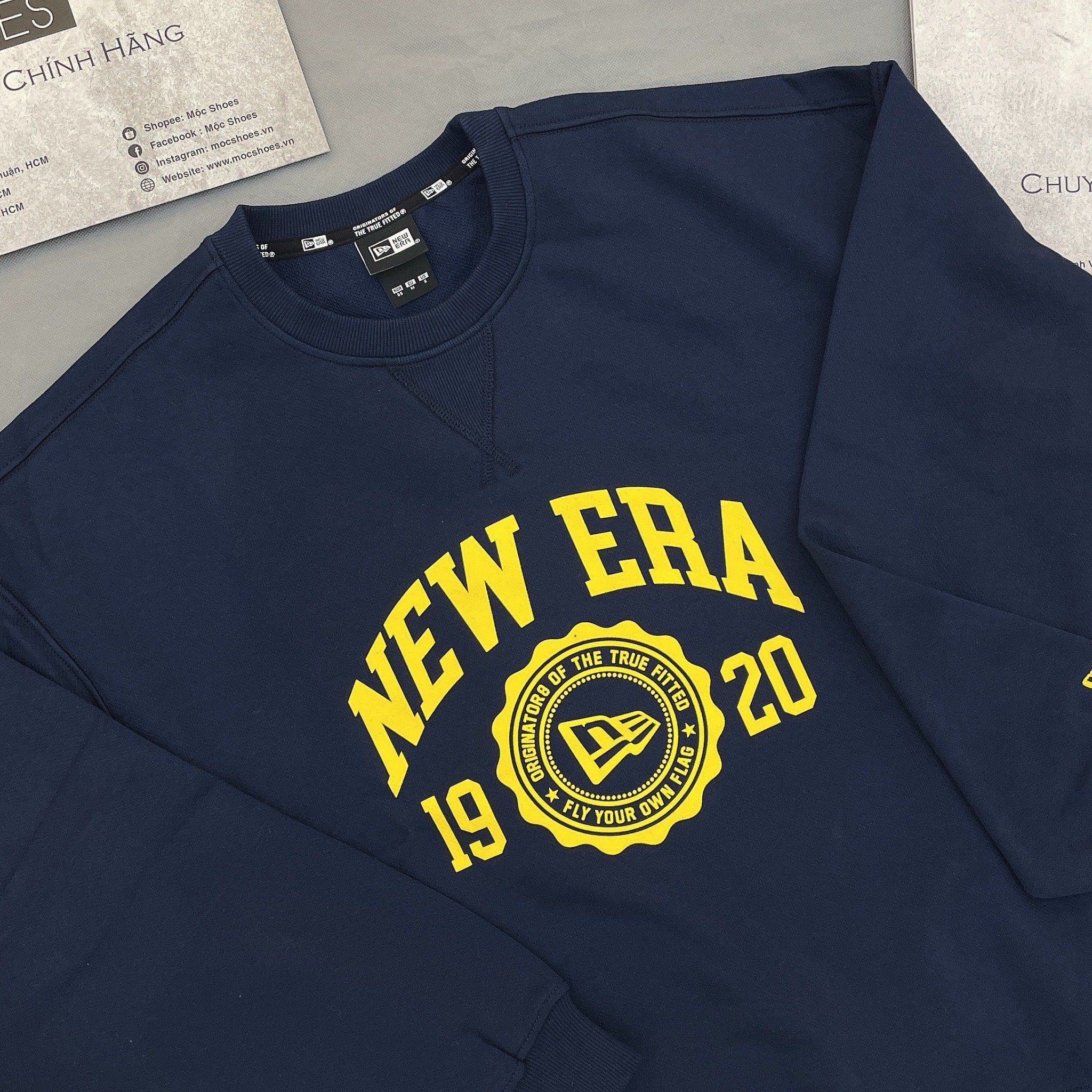 1381 - HÀNG CHÍNH HÃNG - ÁO SWEATER NEW ERA *LOGO NE* (1920) - NAVY (XANH ĐEN) - CODE: 13546428