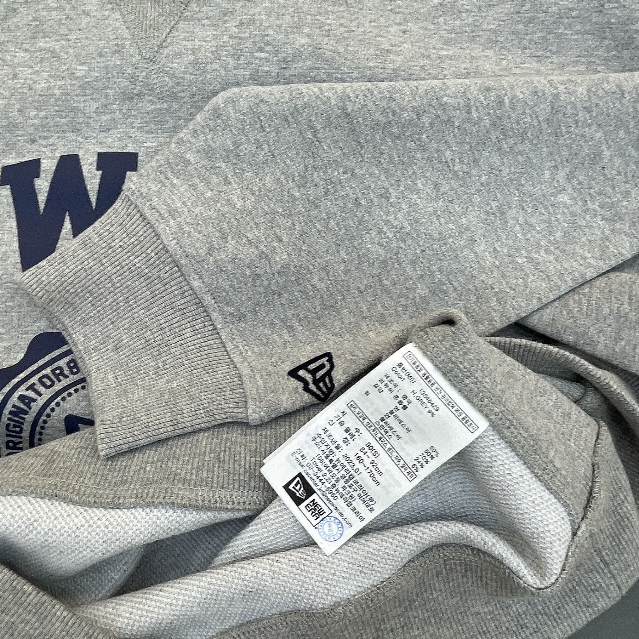 1382 - HÀNG CHÍNH HÃNG - ÁO SWEATER NEW ERA *LOGO NE* (1920) - GREY (XÁM) - CODE: 13546429