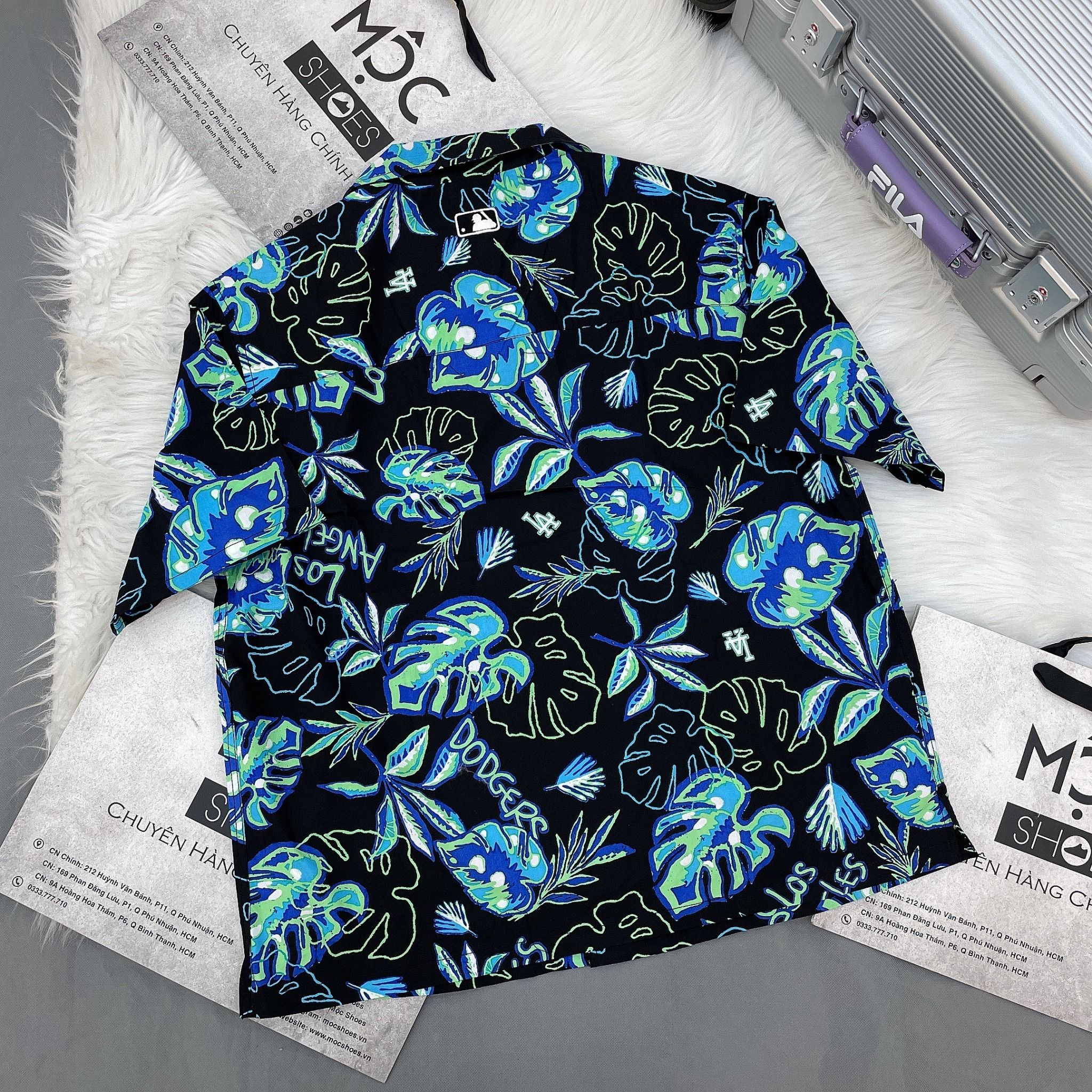 1386 - HÀNG CHÍNH HÃNG - Áo Sơ Mi MLB - SUMMER NIGHT - *TAY NGẮN* - CODE: 3AWS00423