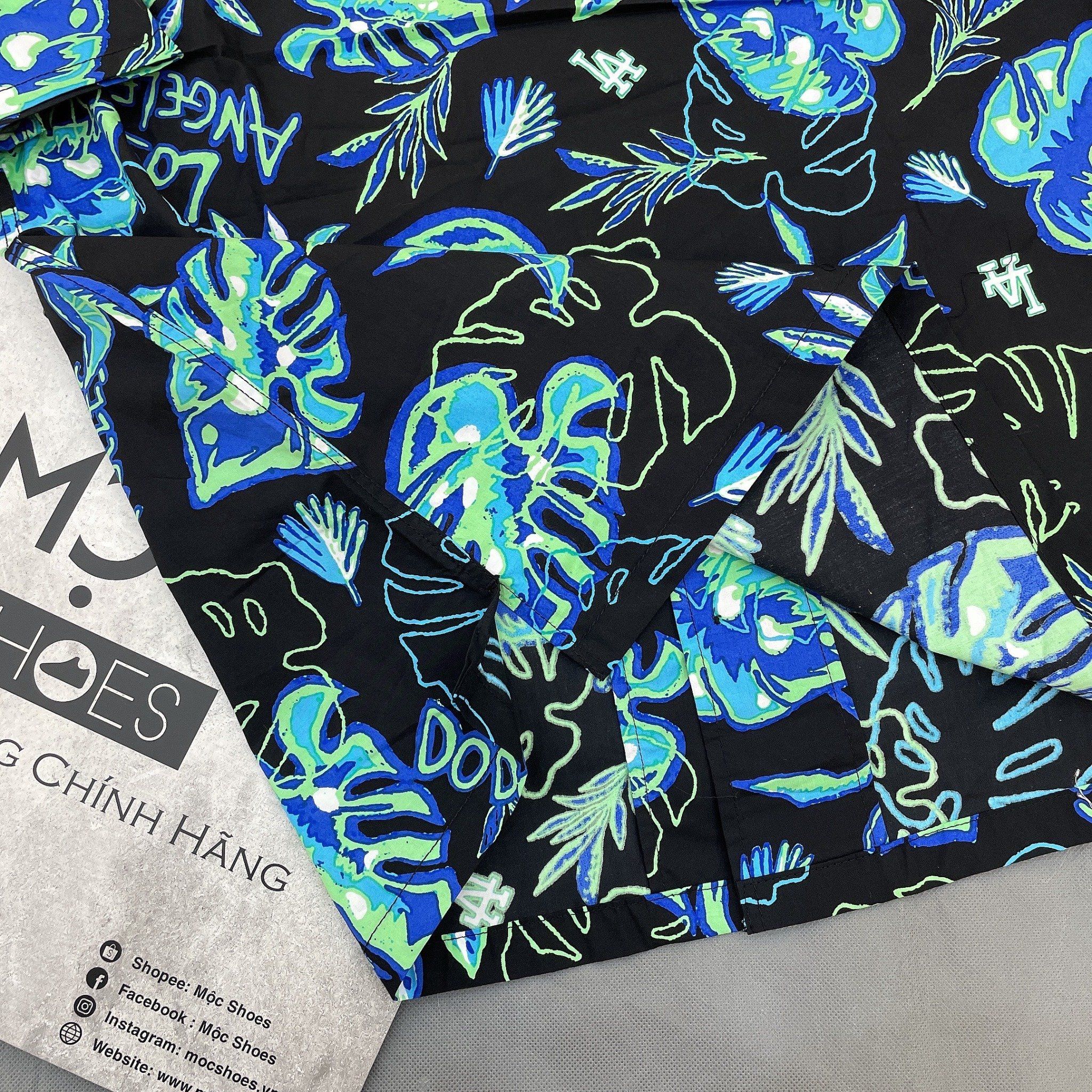 1386 - HÀNG CHÍNH HÃNG - Áo Sơ Mi MLB - SUMMER NIGHT - *TAY NGẮN* - CODE: 3AWS00423