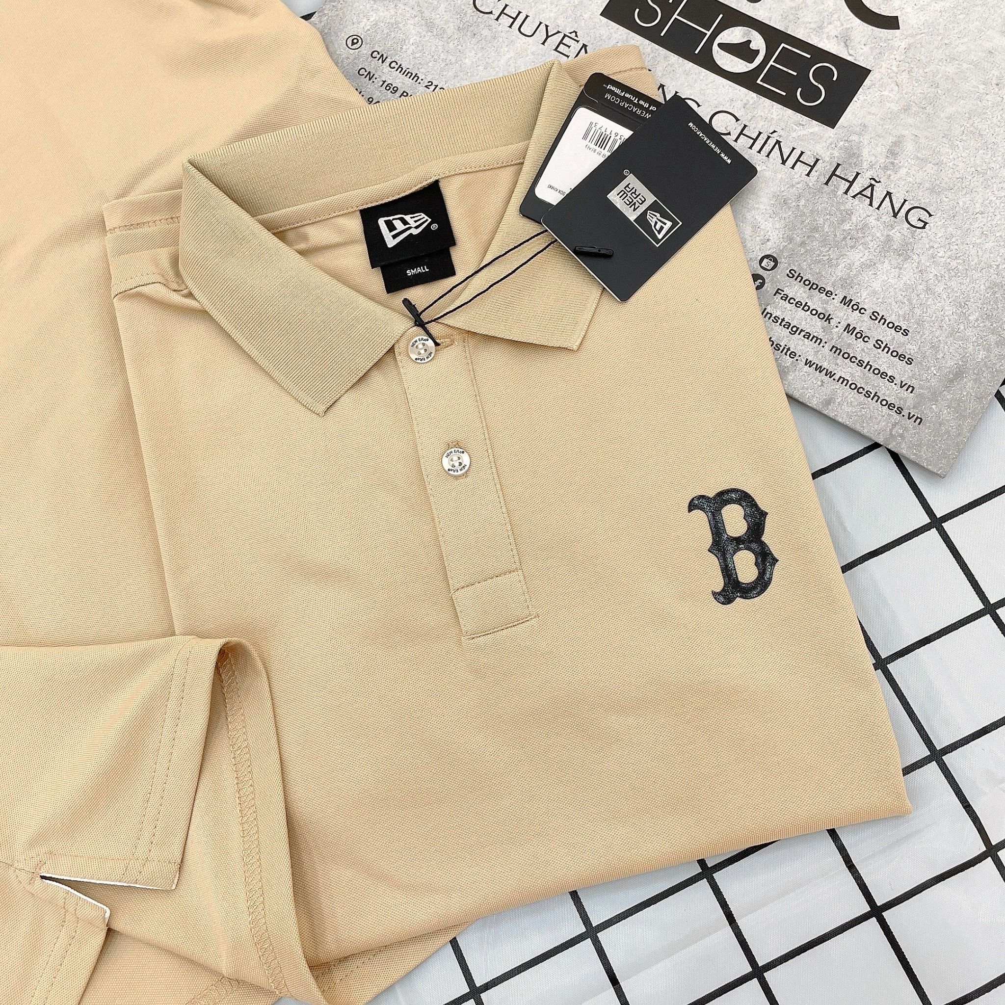 1399 - HÀNG CHÍNH HÃNG - ÁO NEW ERA - POLO LOGO *B* - NÂU NHẠT - CODE: 13718757
