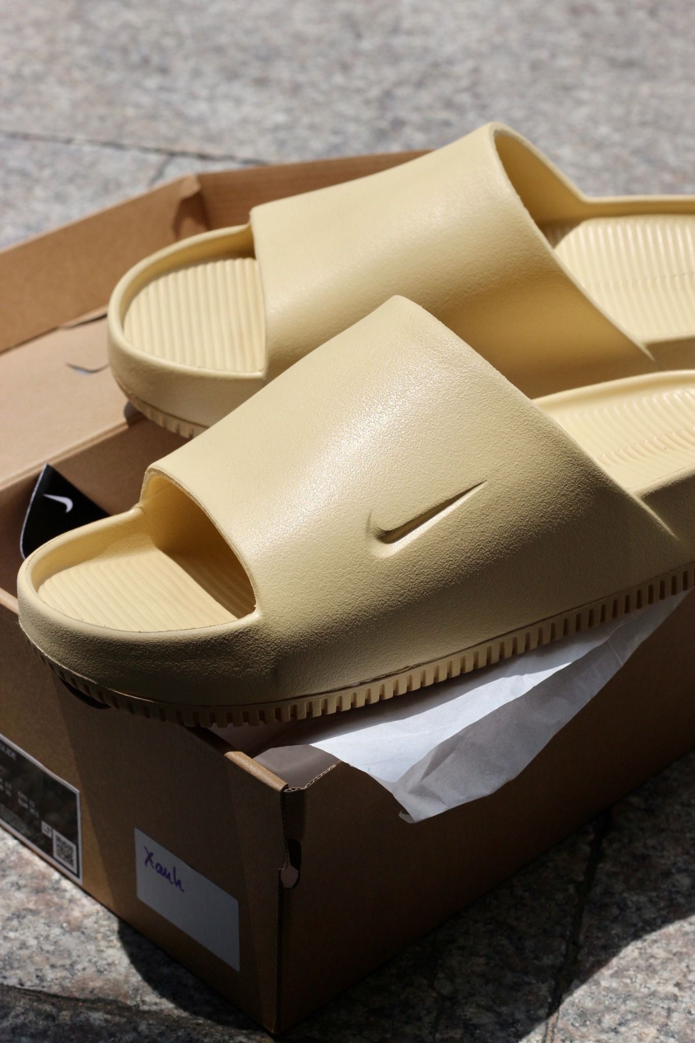 1358 - HÀNG CHÍNH HÃNG - DÉP NIKE CALM SLIDE *SEASAME* - CODE: DX4816-200