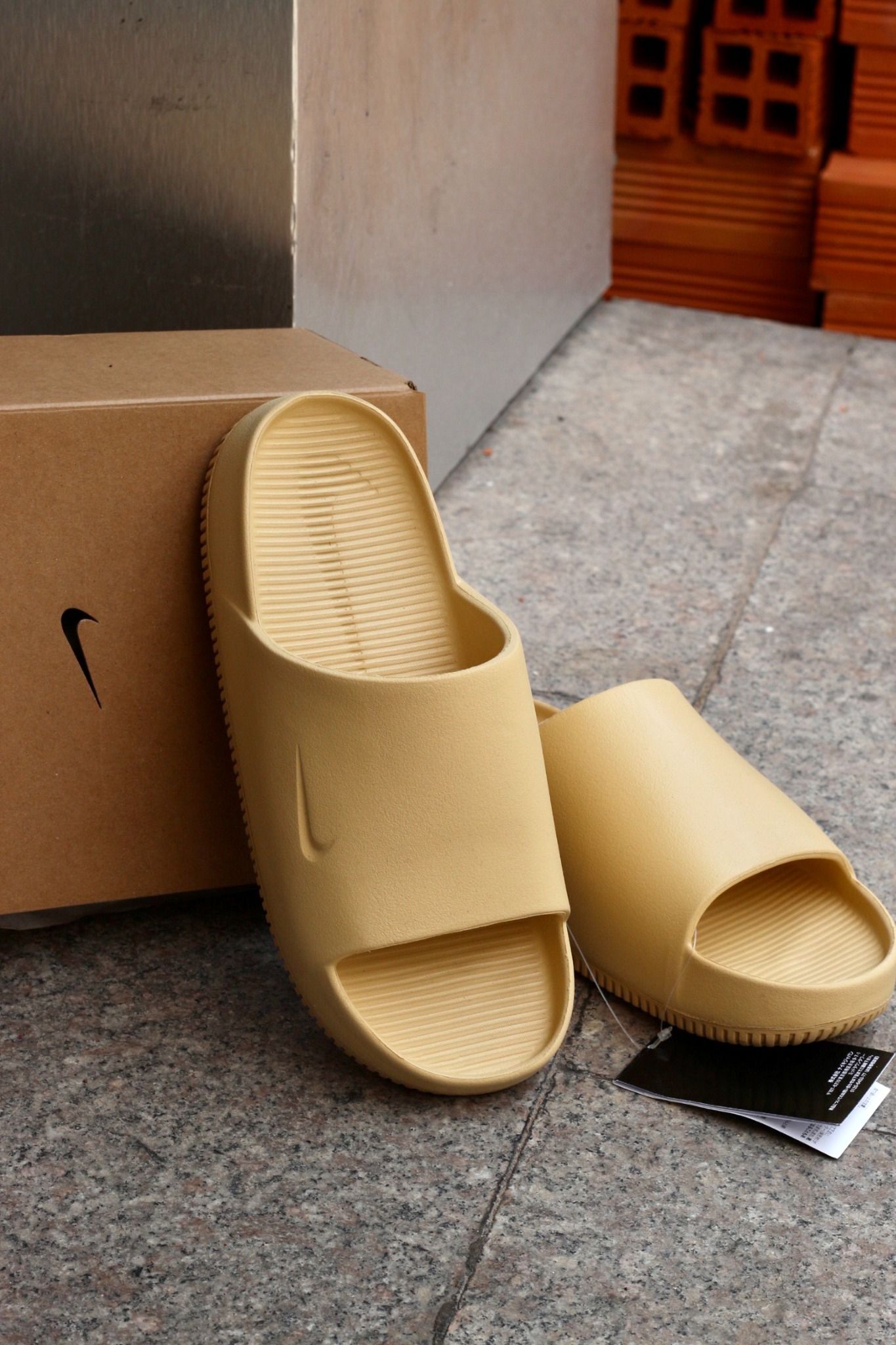1358 - HÀNG CHÍNH HÃNG - DÉP NIKE CALM SLIDE *SEASAME* - CODE: DX4816-200