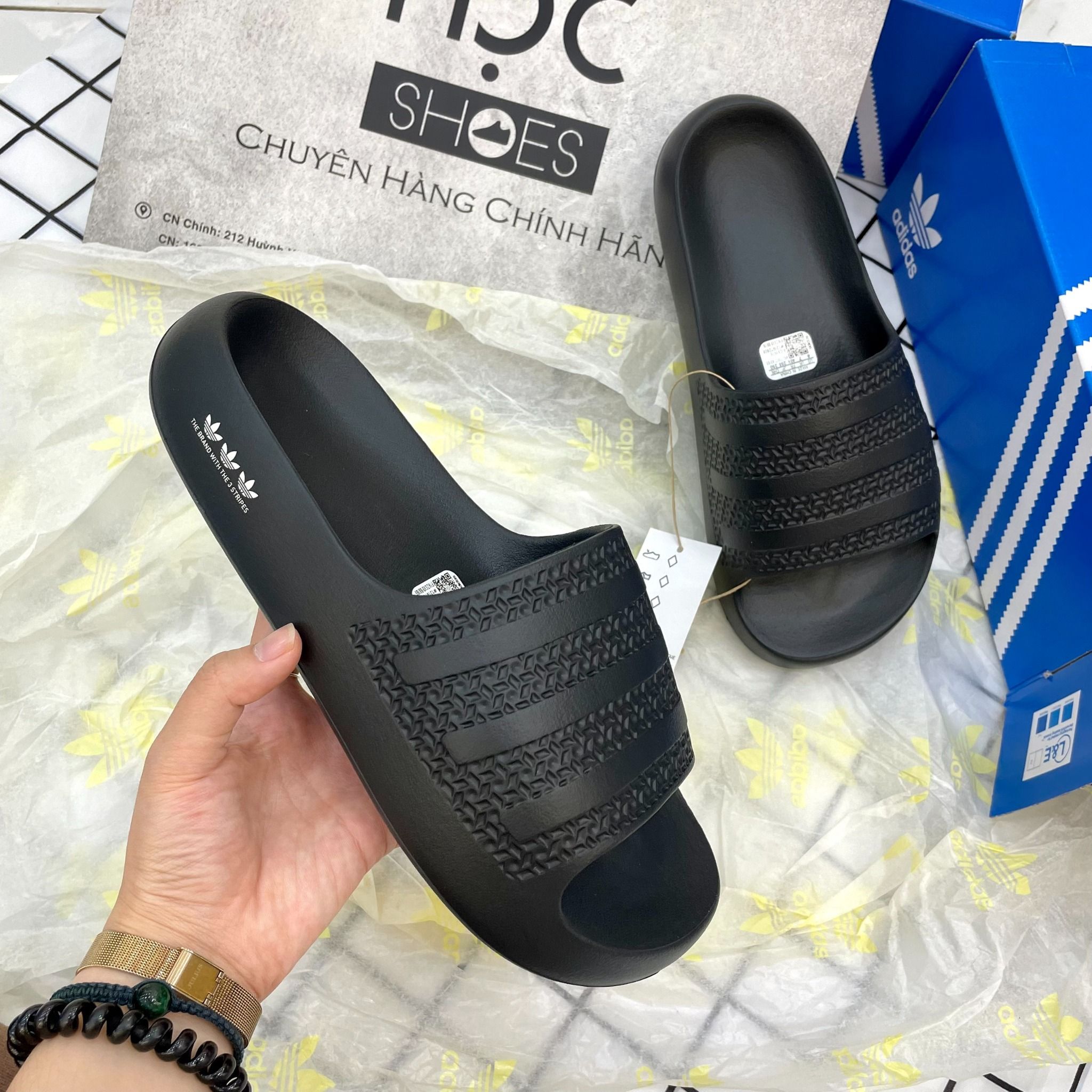 1470 - HÀNG CHÍNH HÃNG - DÉP ADIDAS ADILETTE AYOON W - ĐEN - CODE: GX1979