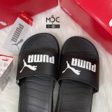  0144 - HÀNG CHÍNH HÃNG - DÉP PUMA POPCAT 2021 - *BLACK/WHITE LOGO* - 2021** - Code: 372279-01 