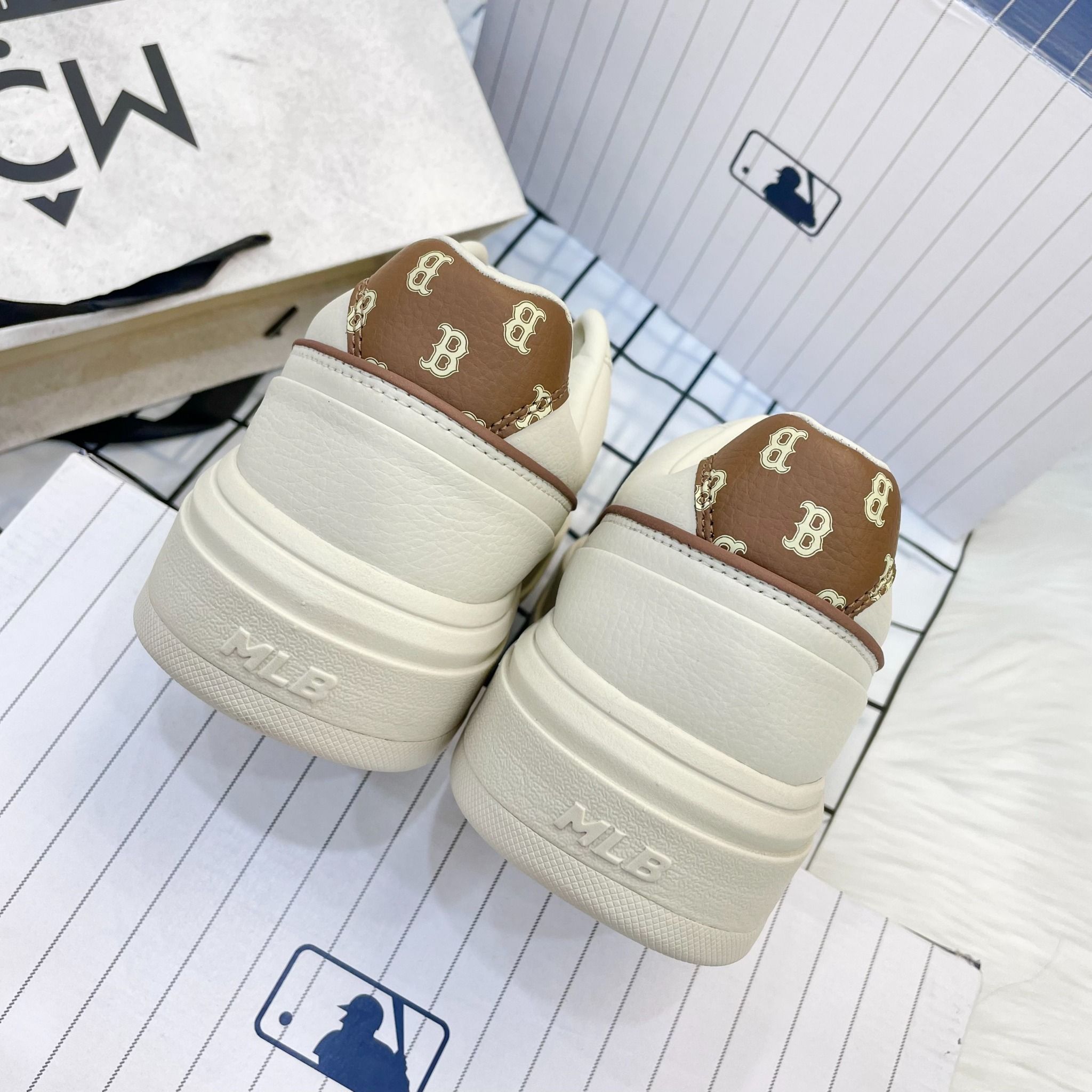 1473 - HÀNG CHÍNH HÃNG - GIÀY MLB CHUNKY LINER CLASSIC MONOGRAM - NÂU - CODE: 3ASXCLR3N-43BRS
