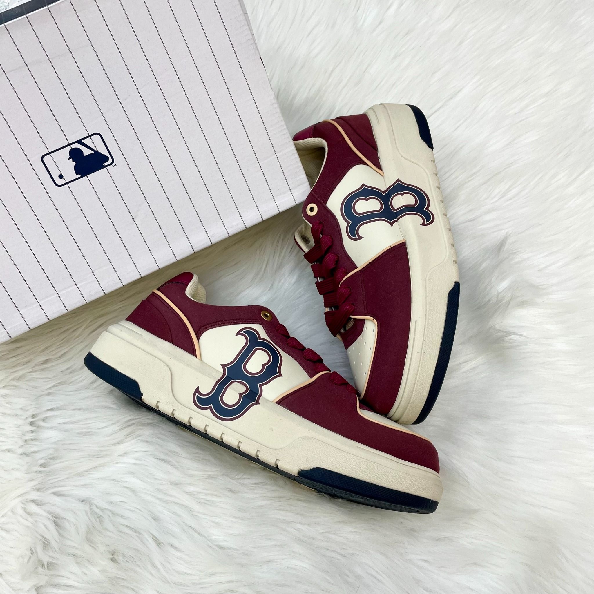 1475 - HÀNG CHÍNH HÃNG - GIÀY MLB CHUNKY LINER BASIC SD BOSTON RED SOX - ĐỎ - CODE: 3ASXCLS3N-43WIS