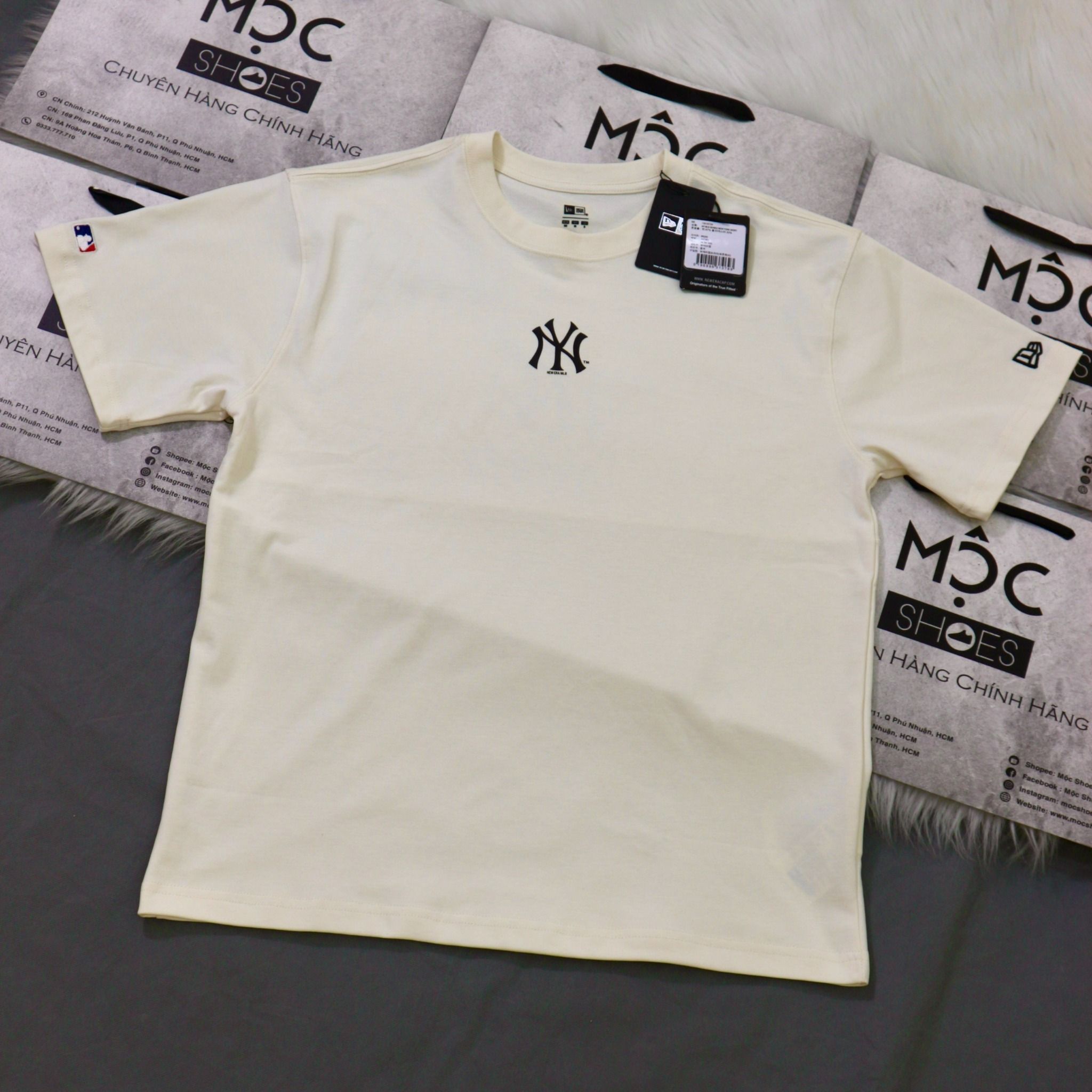 1478 - HÀNG CHÍNH HÃNG - ÁO NEW ERA - NY APPAREL - KEM - CODE: 13516729