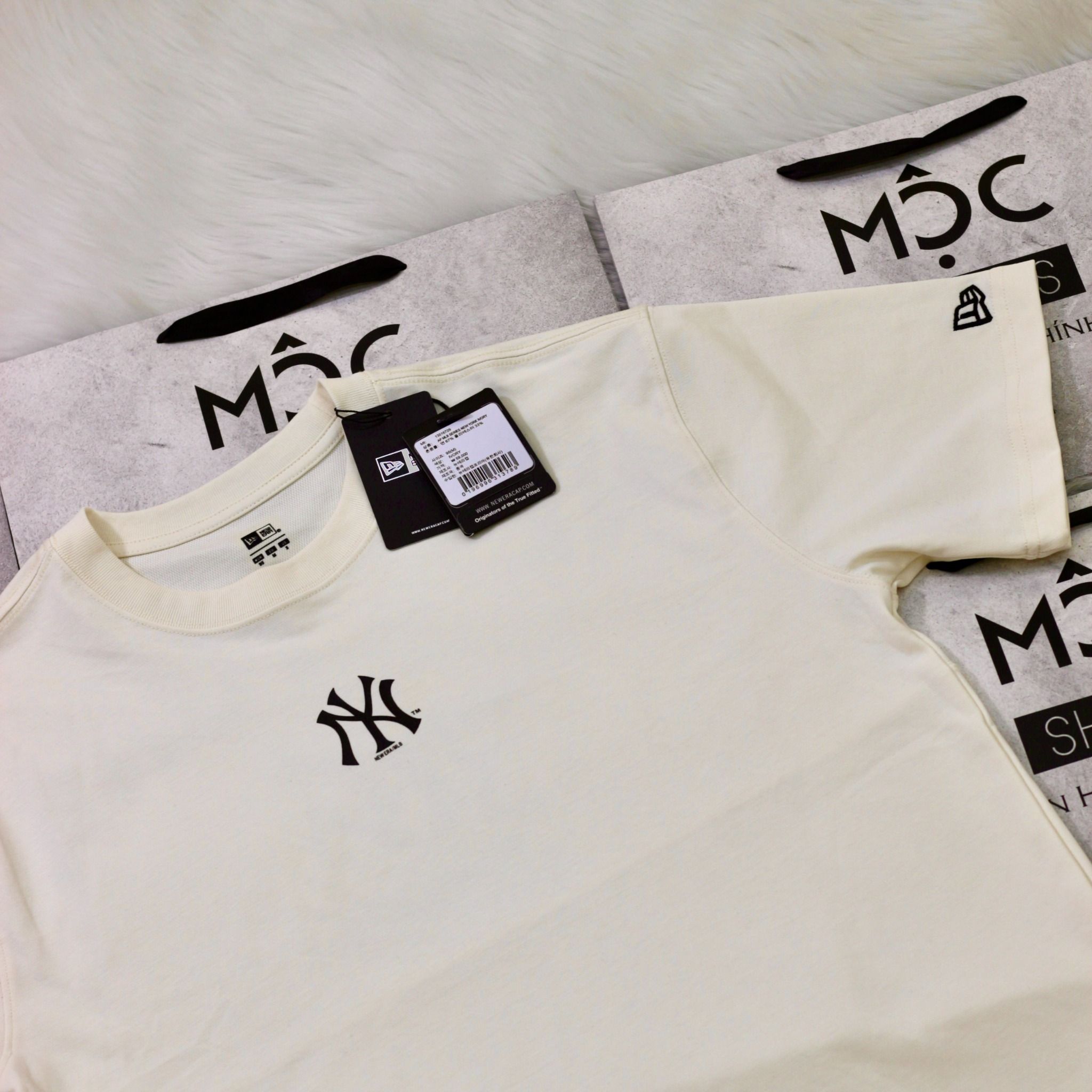 1478 - HÀNG CHÍNH HÃNG - ÁO NEW ERA - NY APPAREL - KEM - CODE: 13516729