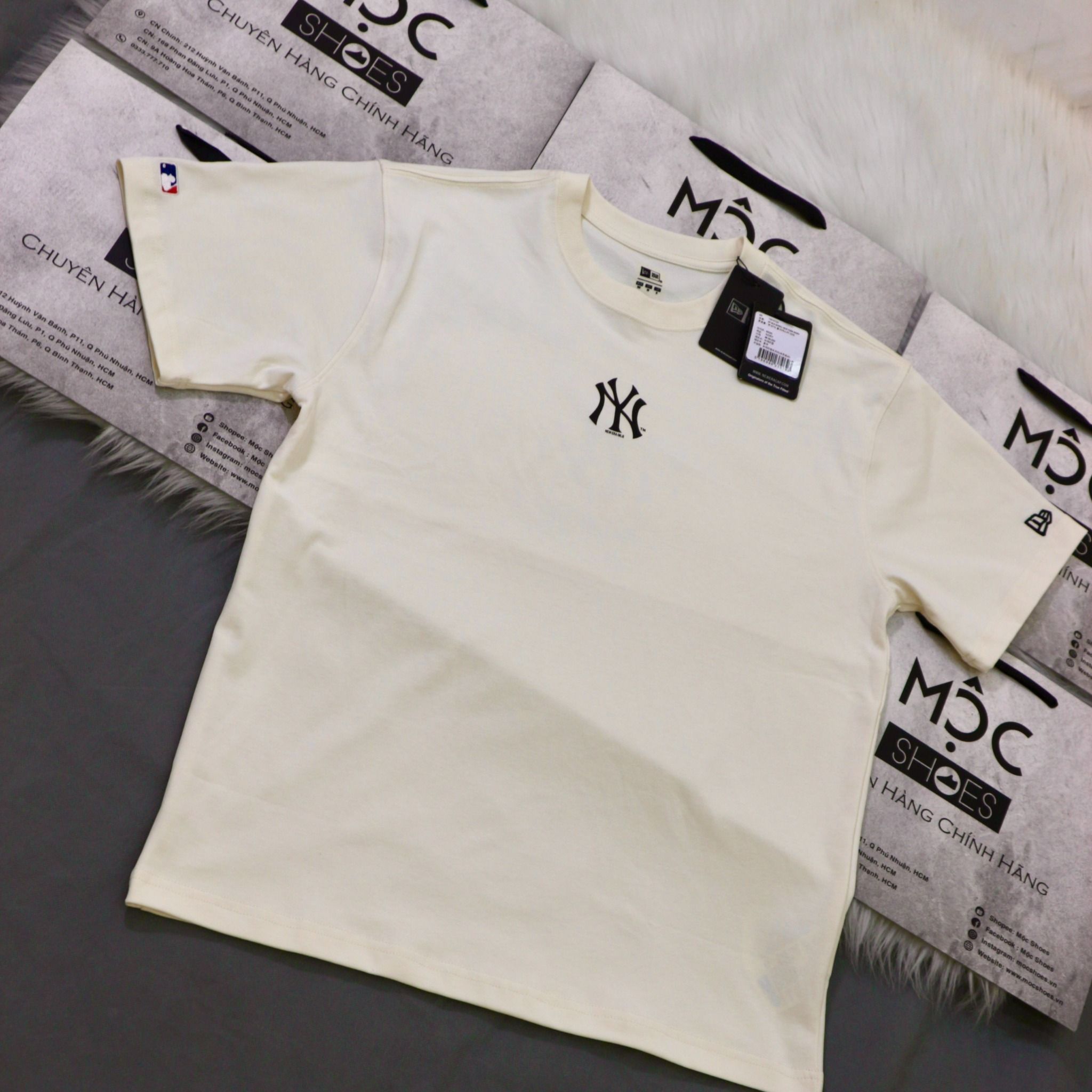 1478 - HÀNG CHÍNH HÃNG - ÁO NEW ERA - NY APPAREL - KEM - CODE: 13516729
