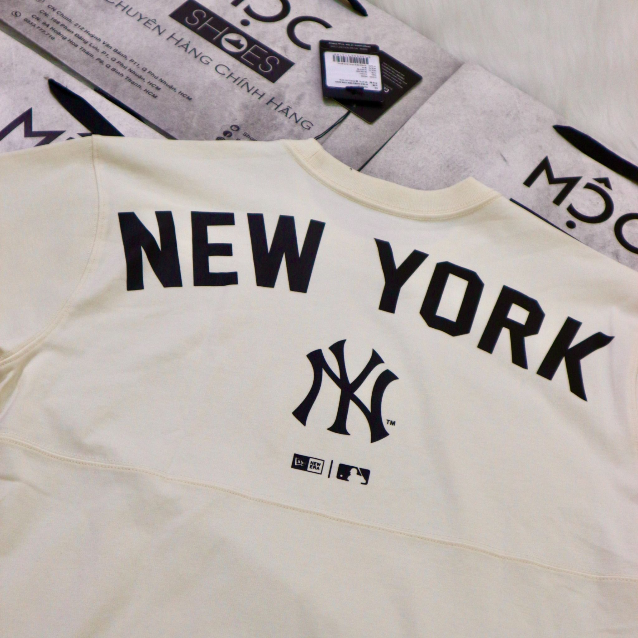 1478 - HÀNG CHÍNH HÃNG - ÁO NEW ERA - NY APPAREL - KEM - CODE: 13516729