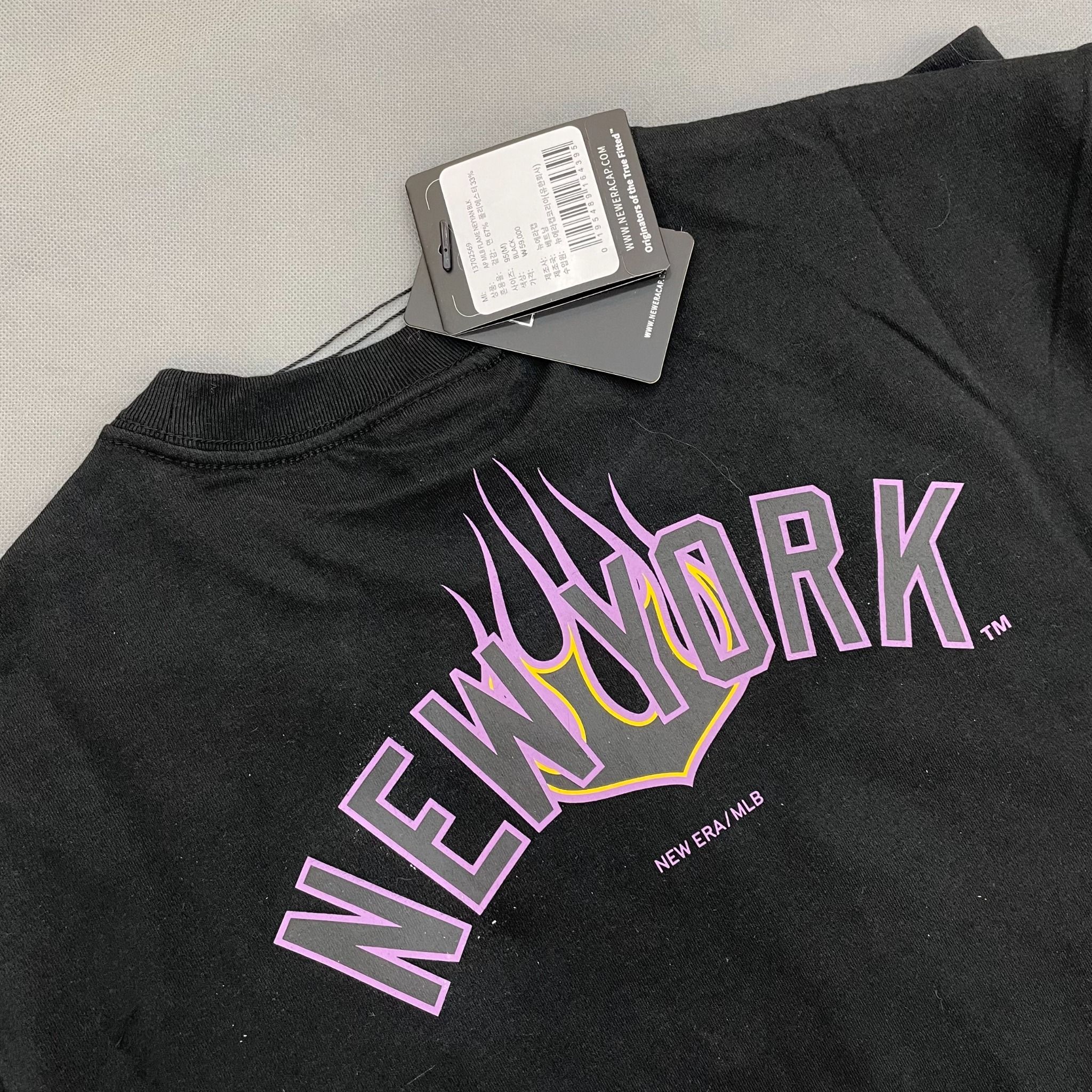 1482 - HÀNG CHÍNH HÃNG - ÁO NEW ERA - NY (NEW YORK) NGỌN LỬA TÍM - CODE: 13702569