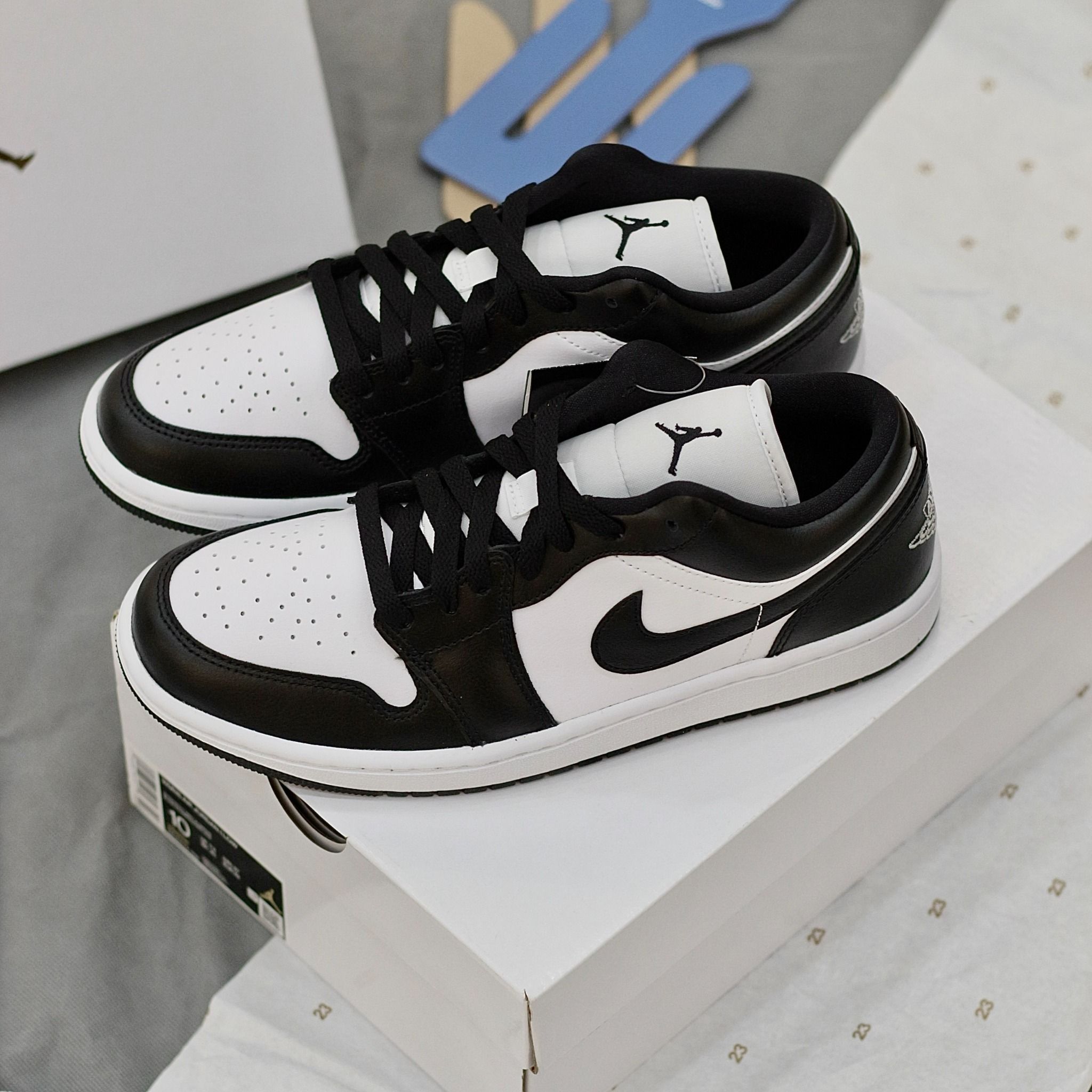 1490 - HÀNG CHÍNH HÃNG - GIÀY AIR JORDAN 1 LOW - PANDA - *TRĂNG / ĐEN* - CODE : DC0774-101