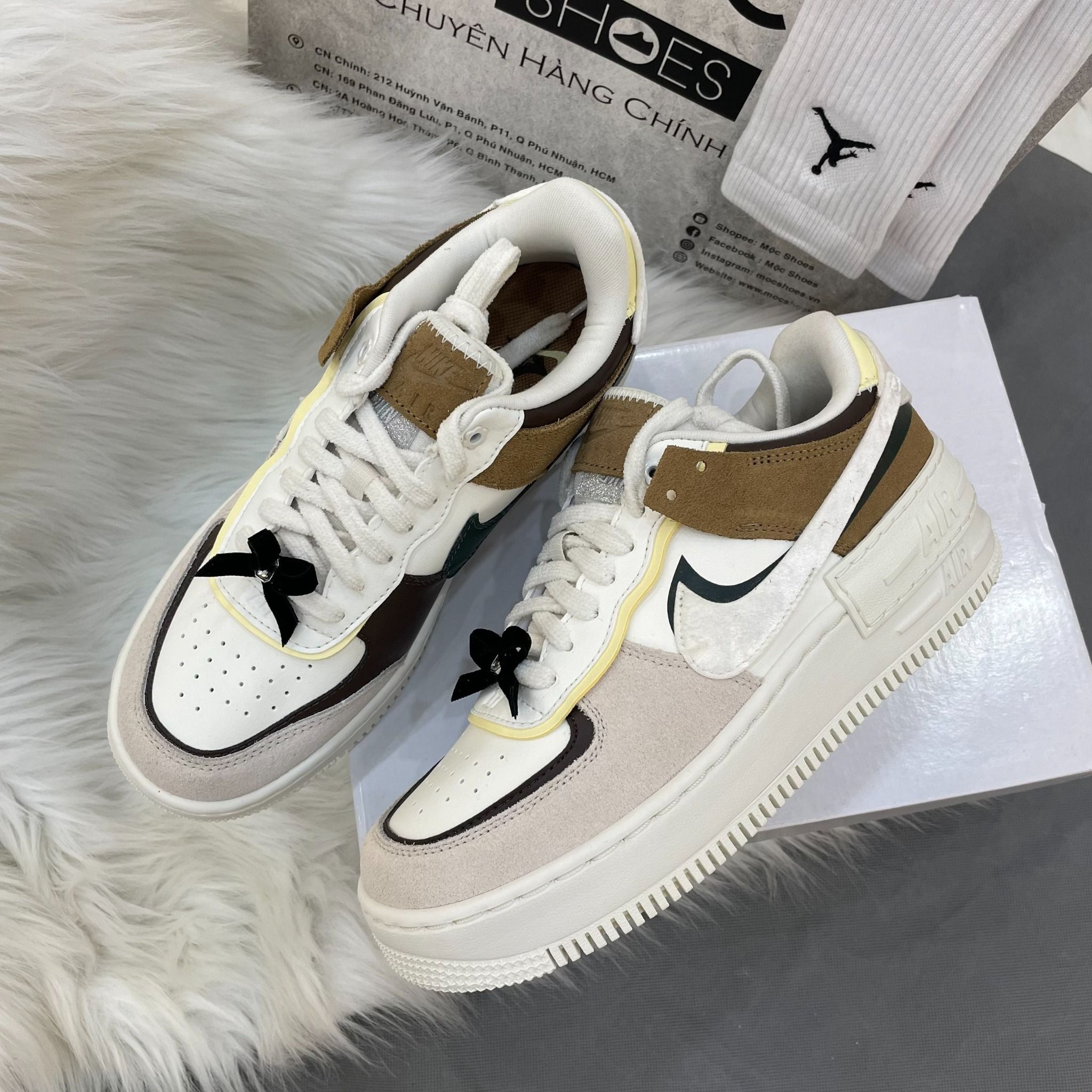 1494 - HÀNG CHÍNH HÃNG - GIÀY NIKE AIR FORCE 1 SHADOW - BLACK BOW - CODE: FB1857-111