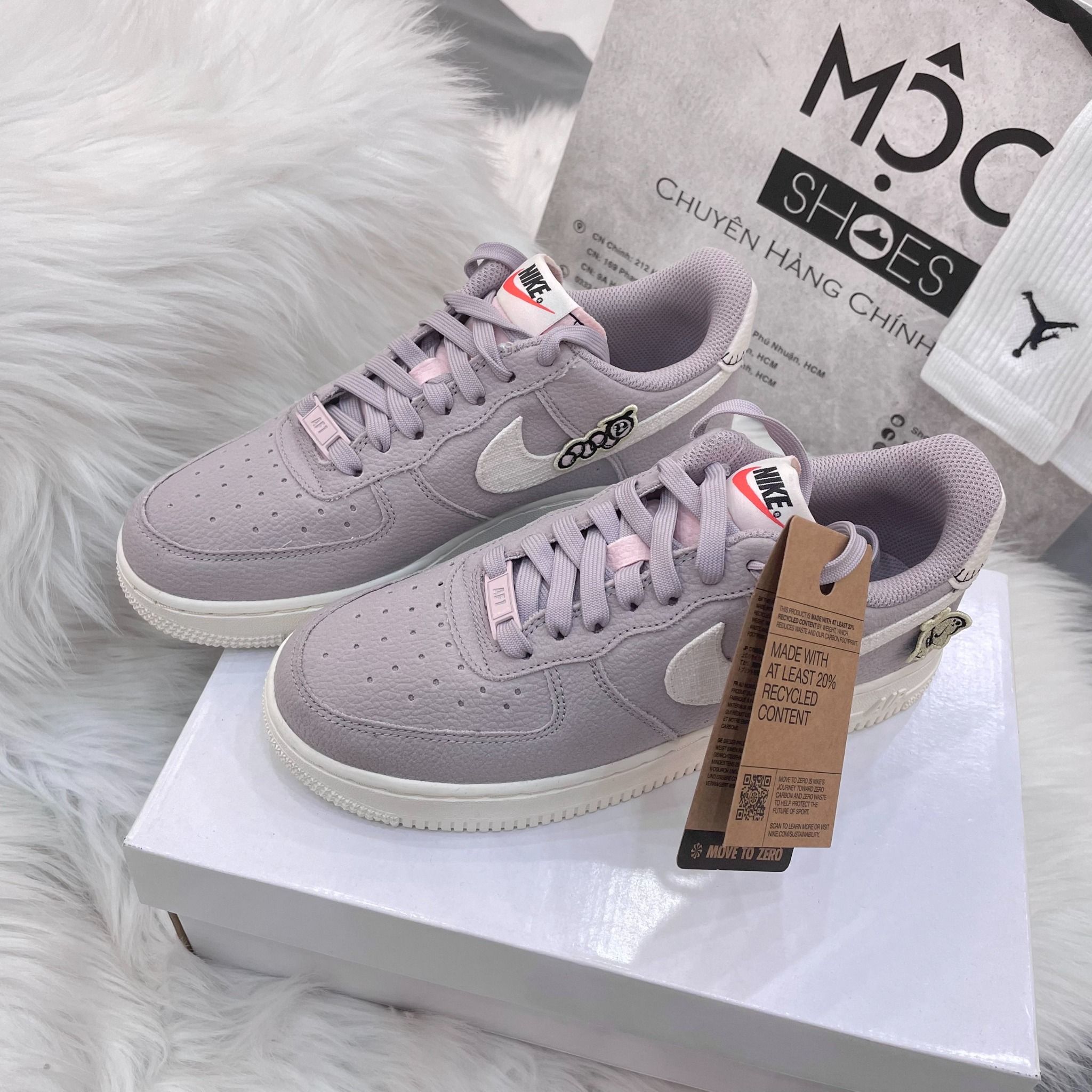 1270 - HÀNG CHÍNH HÃNG - Giày Nike Air Force 1 ’07 SE ‘Air Sprung’ - Tím - Code : DJ6378-500