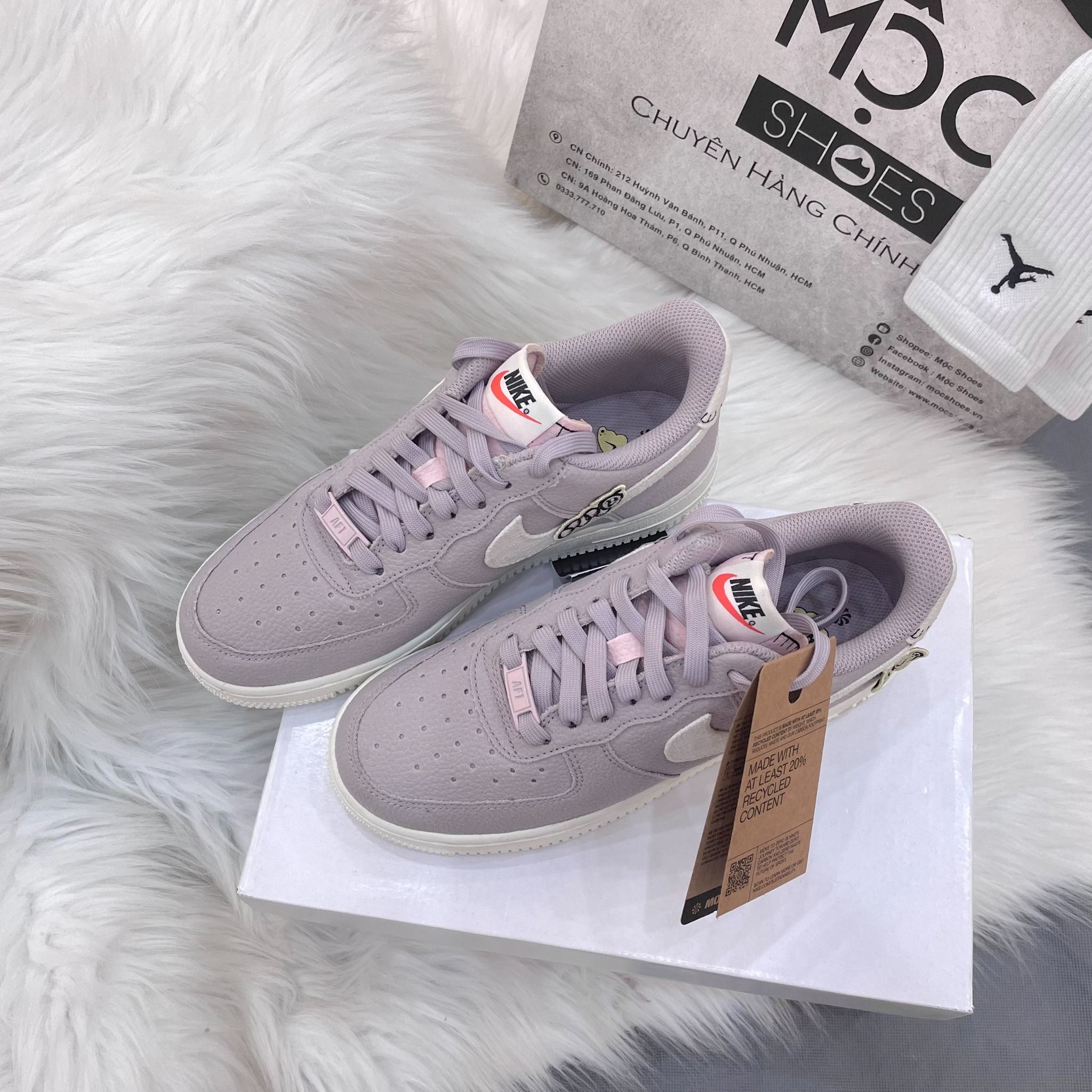 1270 - HÀNG CHÍNH HÃNG - Giày Nike Air Force 1 ’07 SE ‘Air Sprung’ - Tím - Code : DJ6378-500