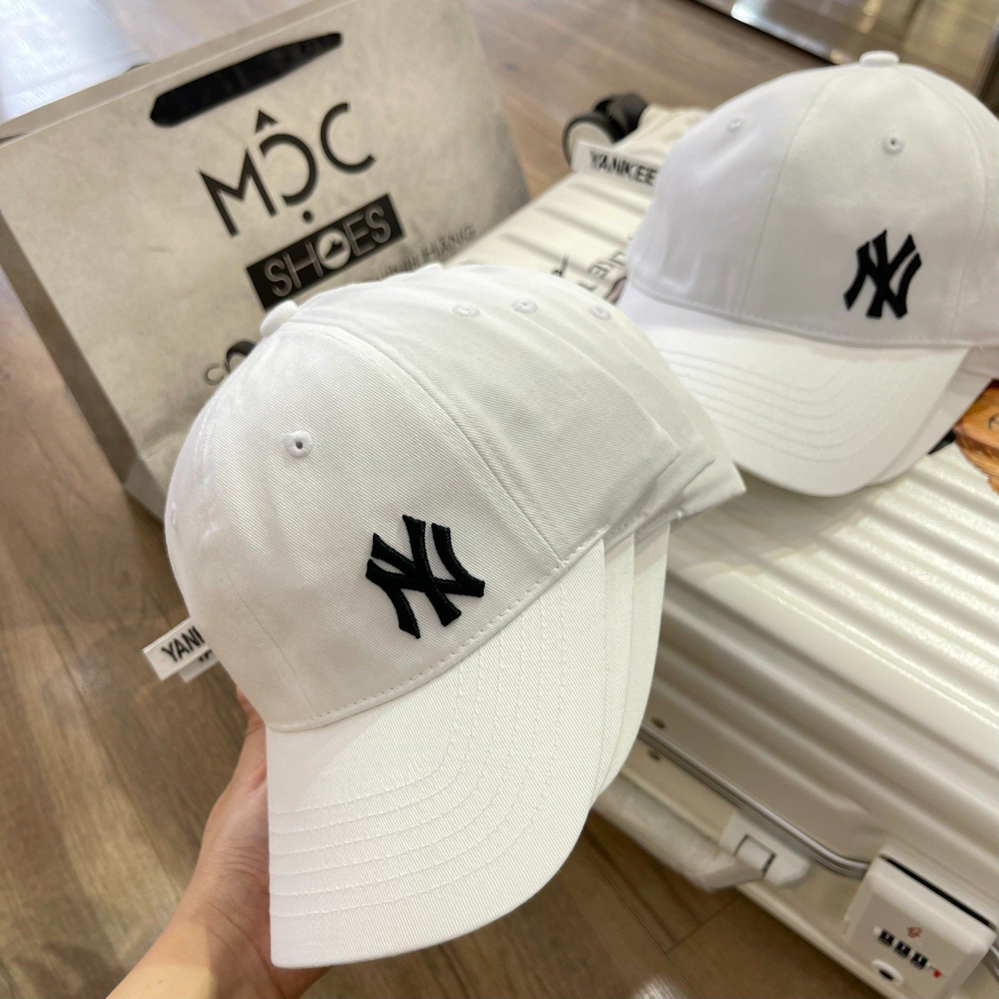 1512 - HÀNG CHÍNH HÃNG - Mũ - Nón Lưỡi Trai MLB *LOGO NY* - TRẮNG - DÂY DÀI - AUTHENTIC 100%