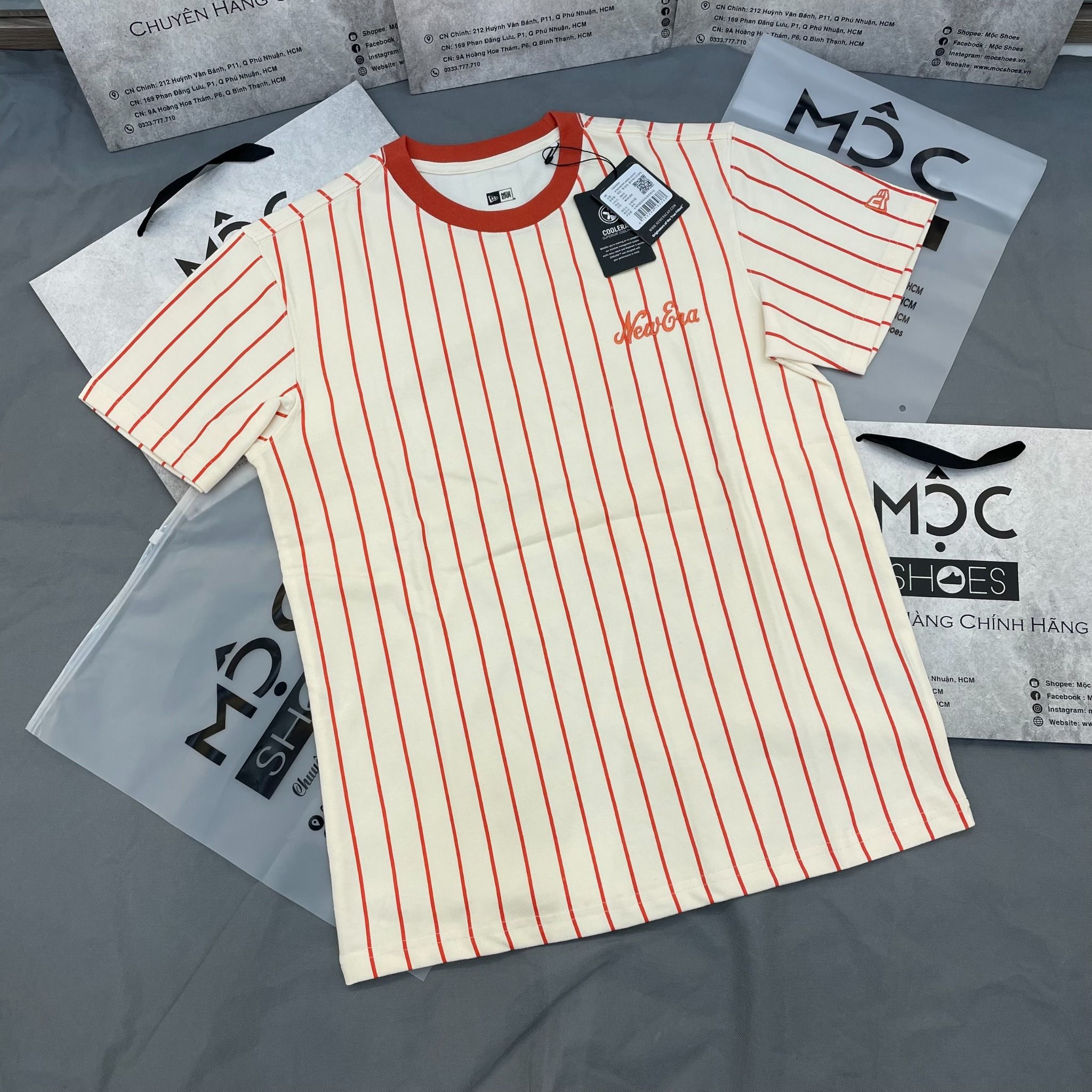 1503 - HÀNG CHÍNH HÃNG - ÁO NEW ERA - NE KẺ SỌC -