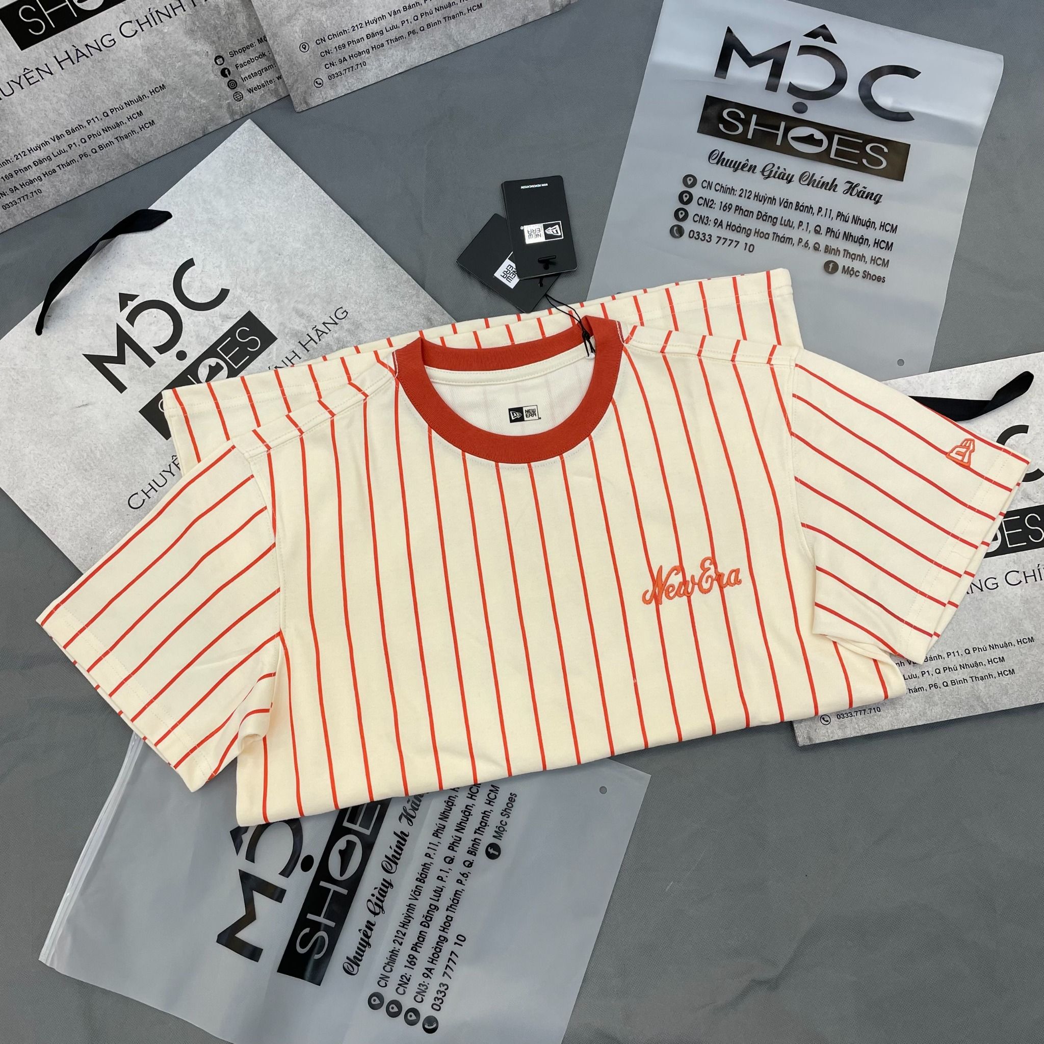 1503 - HÀNG CHÍNH HÃNG - ÁO NEW ERA - NE KẺ SỌC -