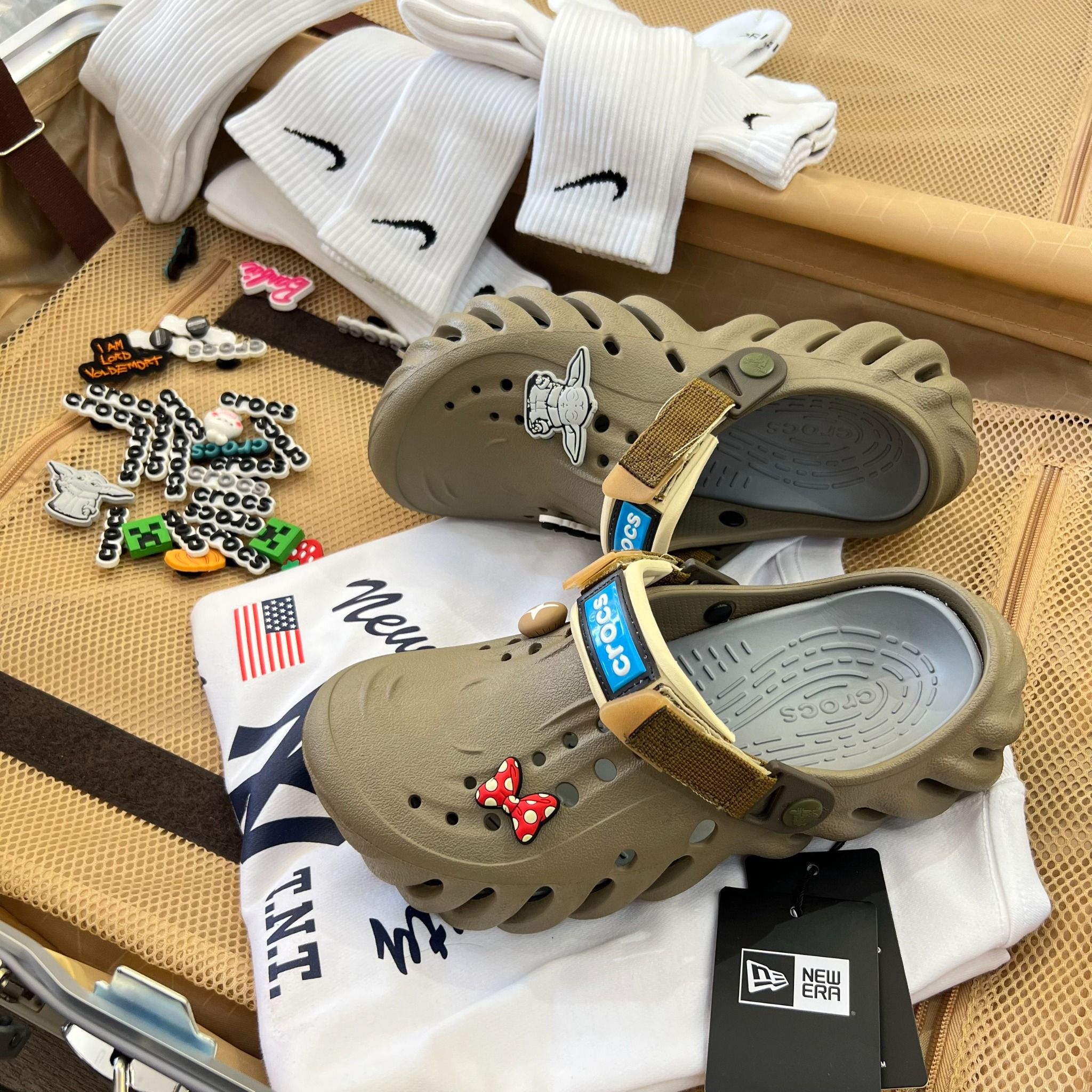1535 - HÀNG CHÍNH HÃNG - GIÀY CLOG UNISEX CROCS ECHO - NÂU TAPE CLOG *QUAI BE* - ATMOSPHERE - CODE : 27937260