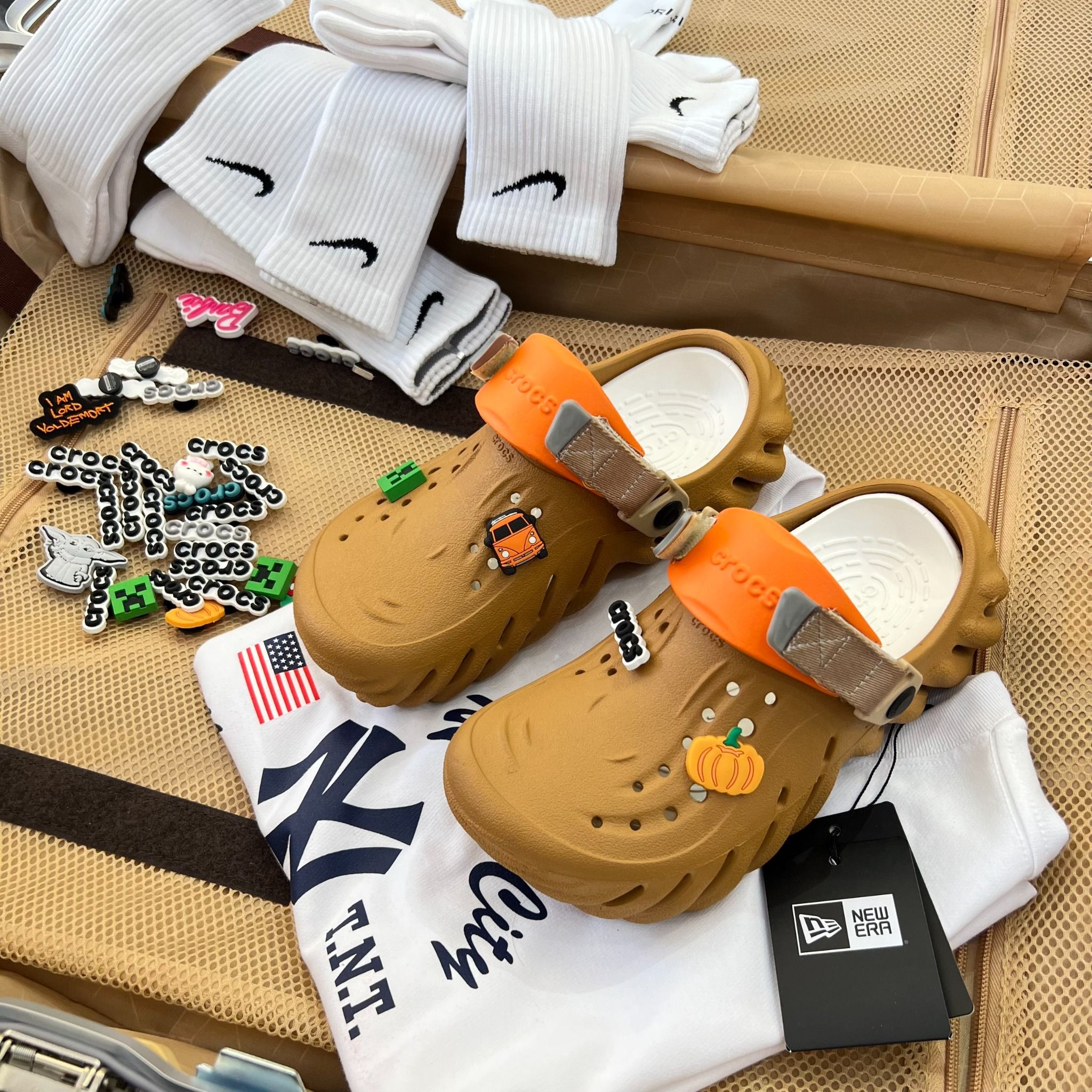 1534 - HÀNG CHÍNH HÃNG - GIÀY CLOG UNISEX CROCS ECHO - GROUND ORANGE CLOG *QUAI CAM* - ATMOSPHERE - CODE : 793776A