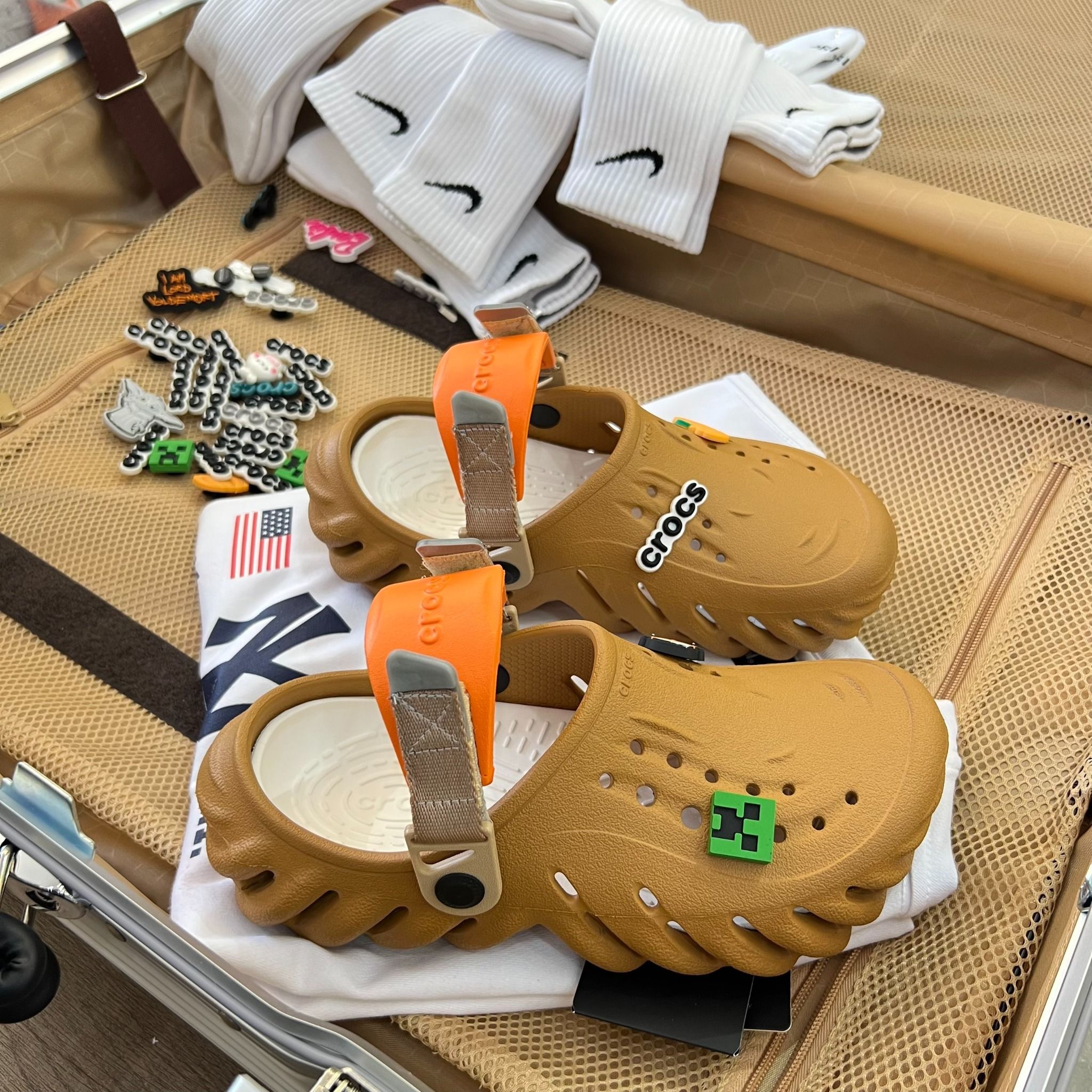 1534 - HÀNG CHÍNH HÃNG - GIÀY CLOG UNISEX CROCS ECHO - GROUND ORANGE CLOG *QUAI CAM* - ATMOSPHERE - CODE : 793776A