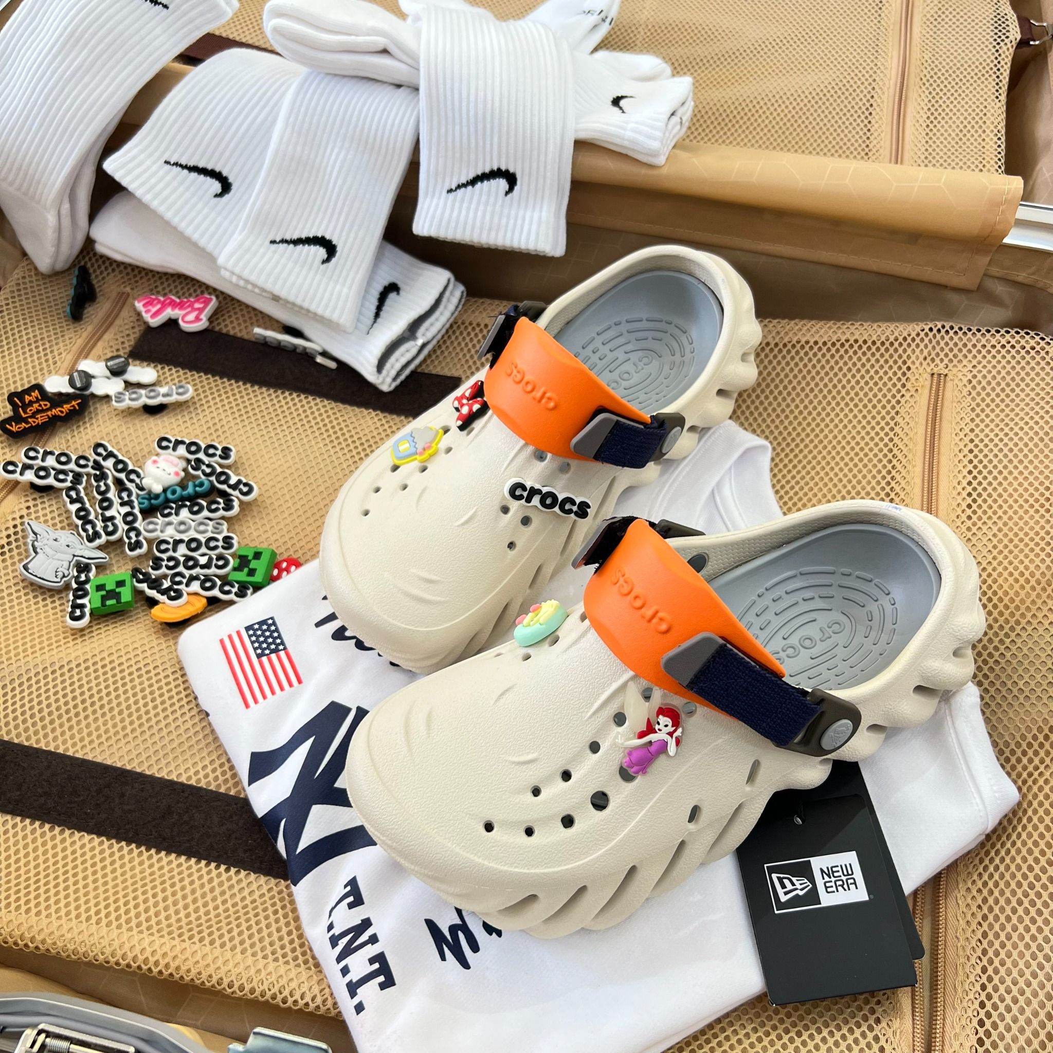 1531 - HÀNG CHÍNH HÃNG - GIÀY CLOG UNISEX CROCS ECHO - BONE CLOG *QUAI CAM* - ATMOSPHERE - CODE : 207937-2YJ