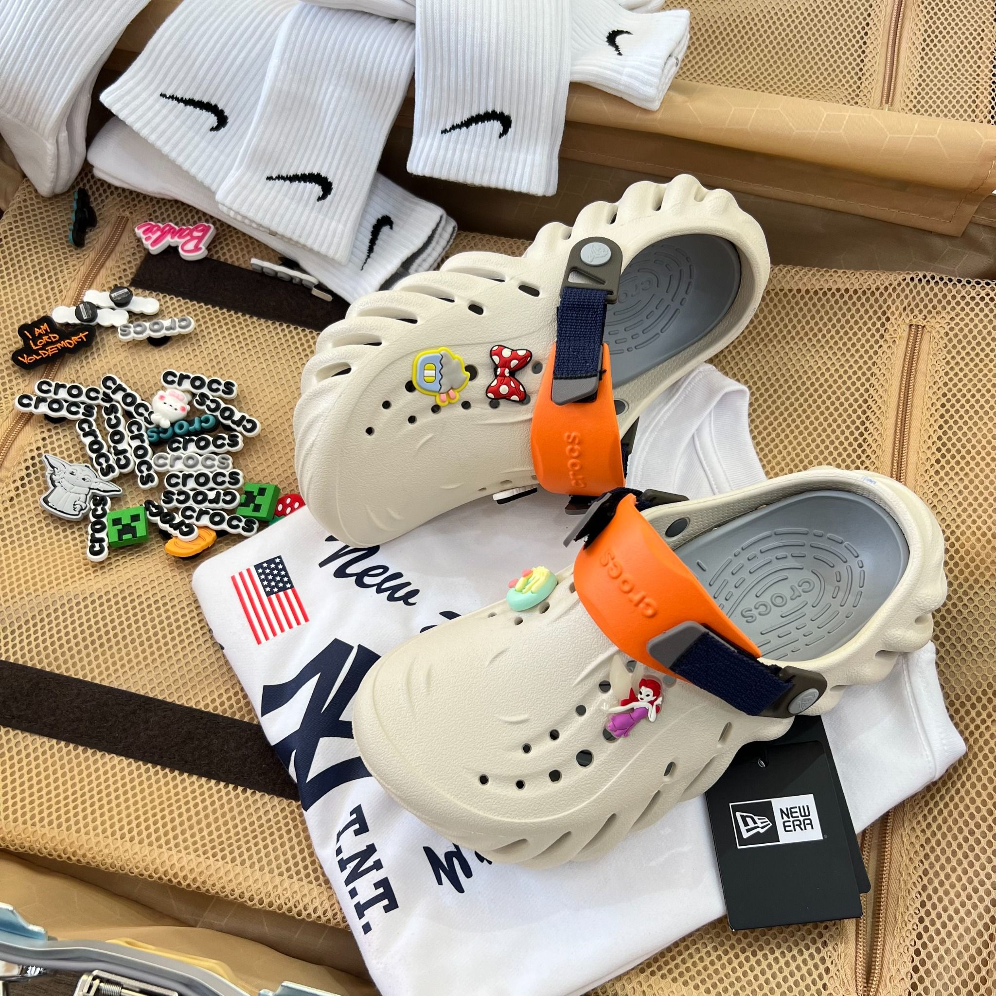 1531 - HÀNG CHÍNH HÃNG - GIÀY CLOG UNISEX CROCS ECHO - BONE CLOG *QUAI CAM* - ATMOSPHERE - CODE : 207937-2YJ