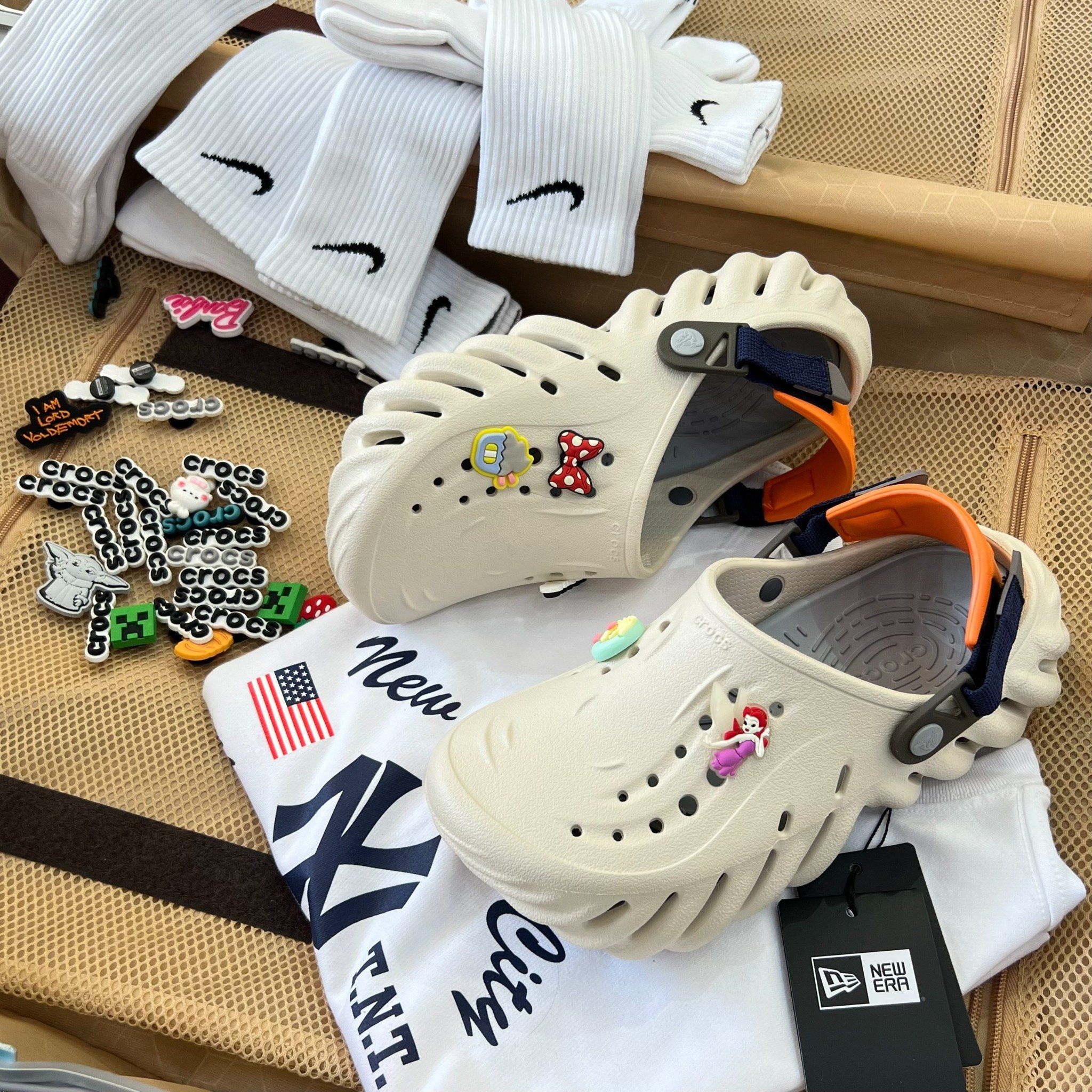 1531 - HÀNG CHÍNH HÃNG - GIÀY CLOG UNISEX CROCS ECHO - BONE CLOG *QUAI CAM* - ATMOSPHERE - CODE : 207937-2YJ