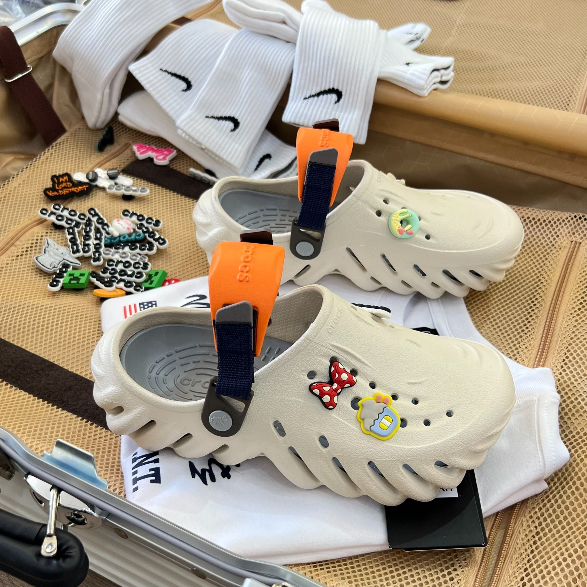1531 - HÀNG CHÍNH HÃNG - GIÀY CLOG UNISEX CROCS ECHO - BONE CLOG *QUAI CAM* - ATMOSPHERE - CODE : 207937-2YJ