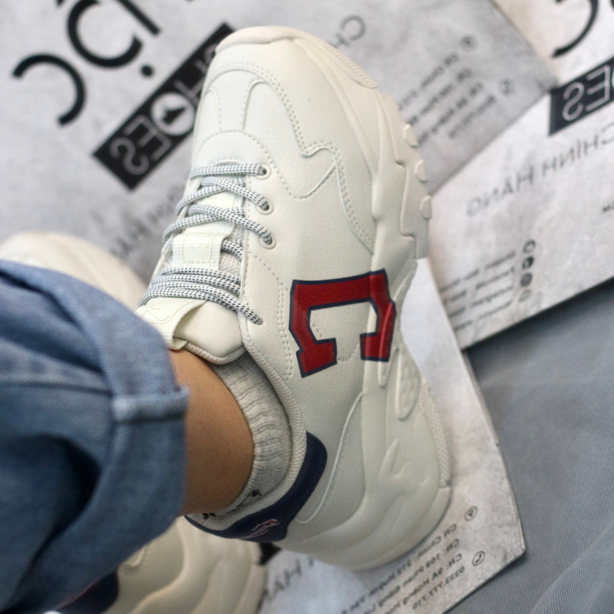 1523 - HÀNG CHÍNH HÃNG - GIÀY MLB KOREA BIGBALL CHUNKY A CLEVELAND GUARDIANS D.NAVY - CODE: 3ASHBLA3N-45NYD