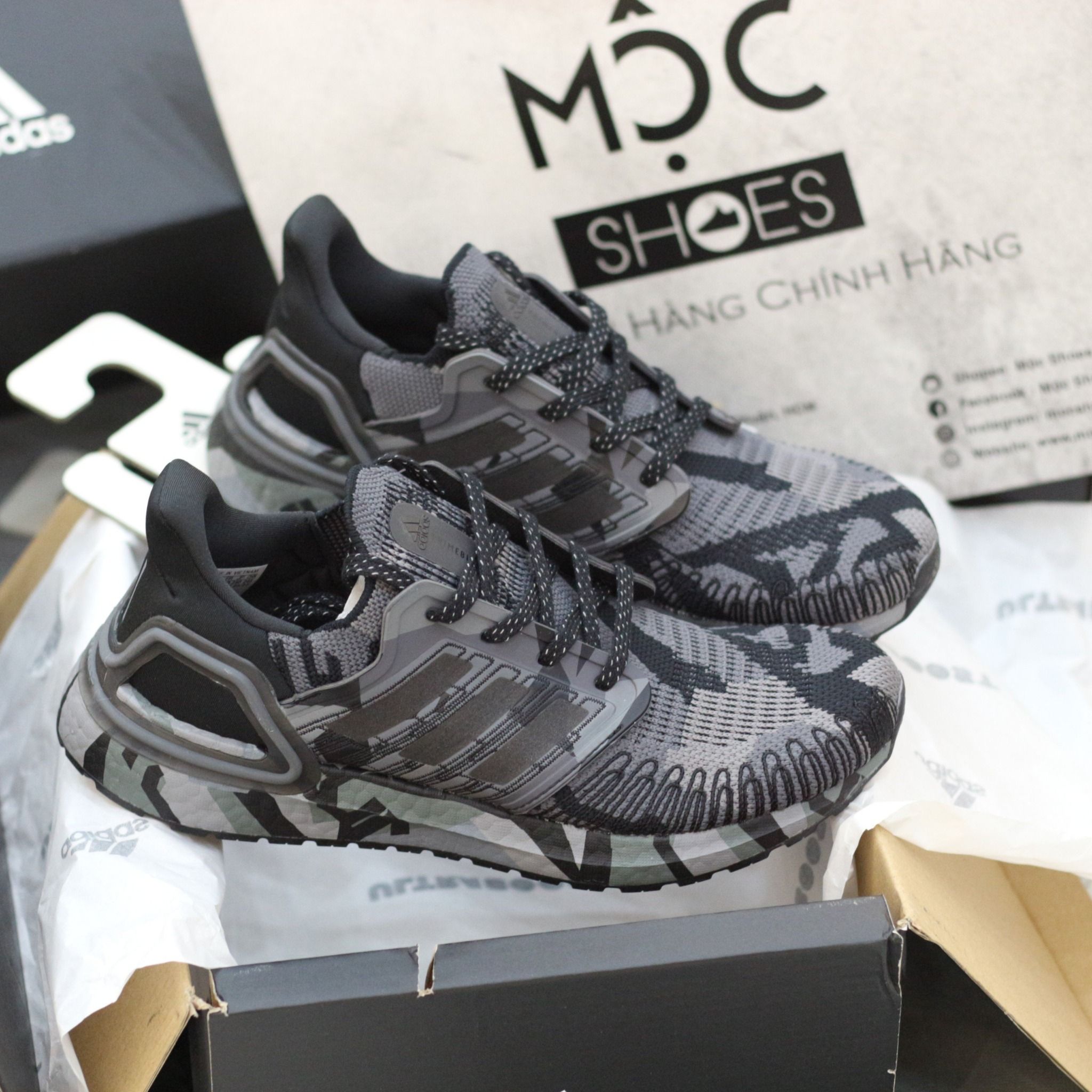 1545 - HÀNG CHÍNH HÃNG - GIÀY ADIDAS ULTRABOOST 20 CAMO - XÁM GRAPHIC - CODE: FV8329