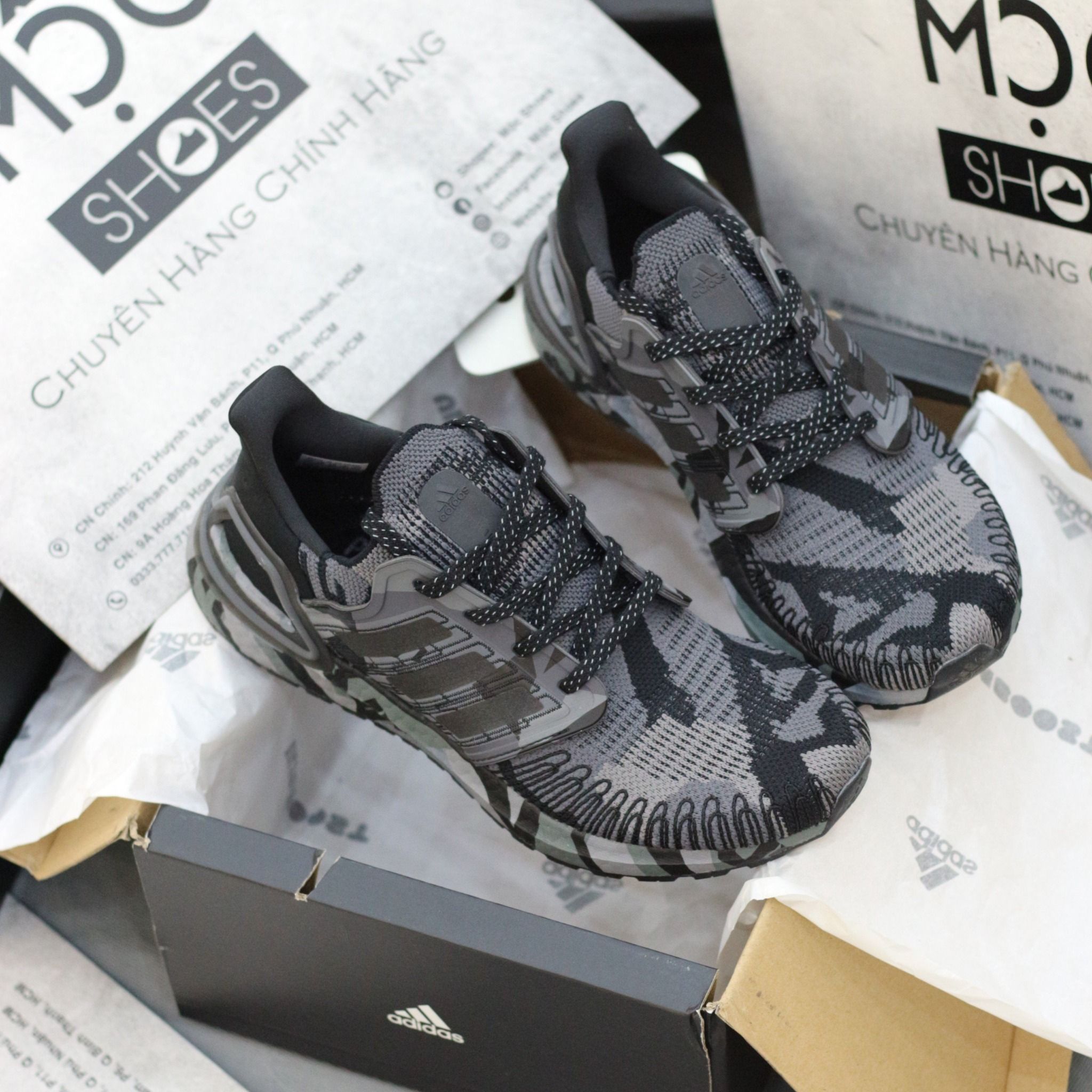1545 - HÀNG CHÍNH HÃNG - GIÀY ADIDAS ULTRABOOST 20 CAMO - XÁM GRAPHIC - CODE: FV8329