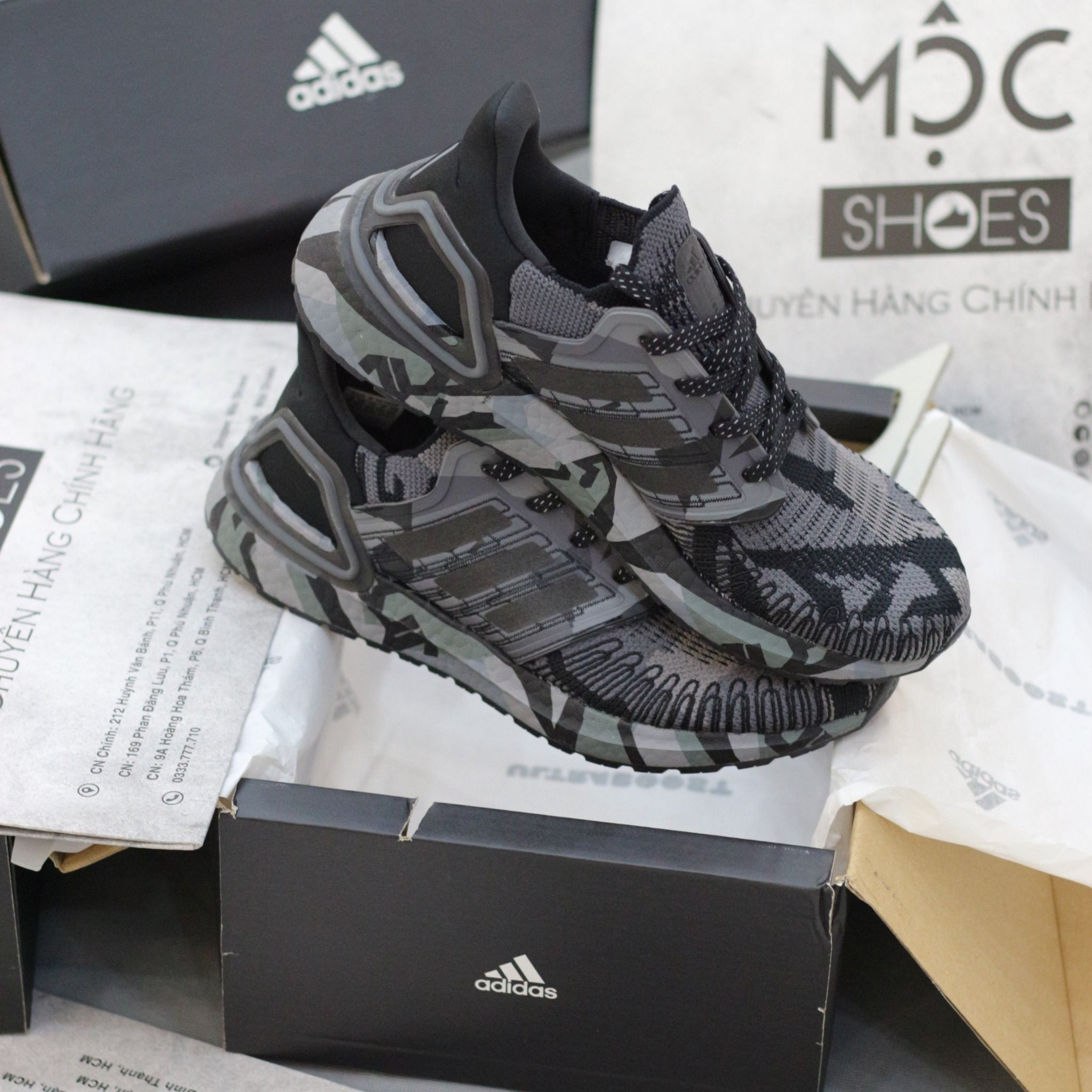 1545 - HÀNG CHÍNH HÃNG - GIÀY ADIDAS ULTRABOOST 20 CAMO - XÁM GRAPHIC - CODE: FV8329