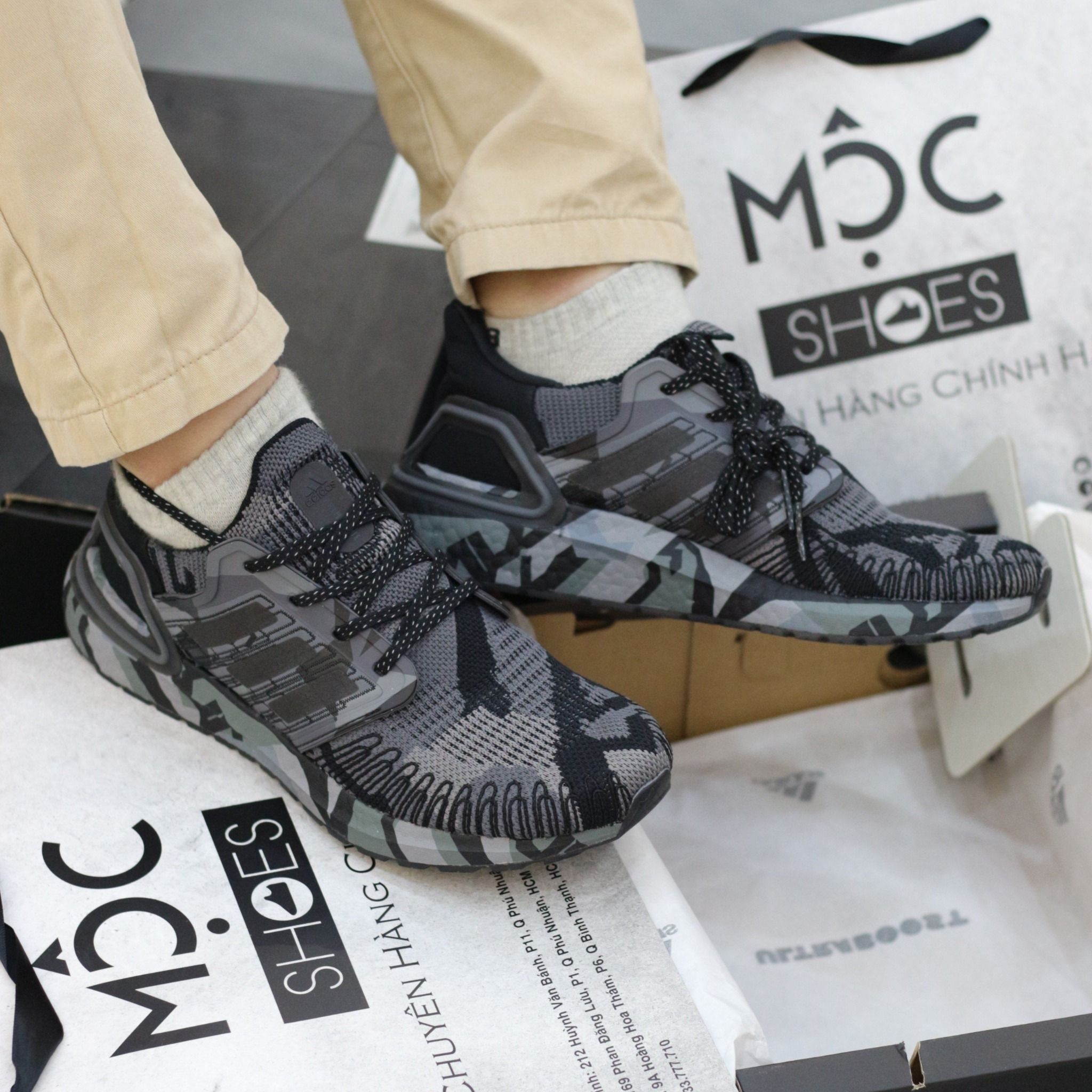 1545 - HÀNG CHÍNH HÃNG - GIÀY ADIDAS ULTRABOOST 20 CAMO - XÁM GRAPHIC - CODE: FV8329