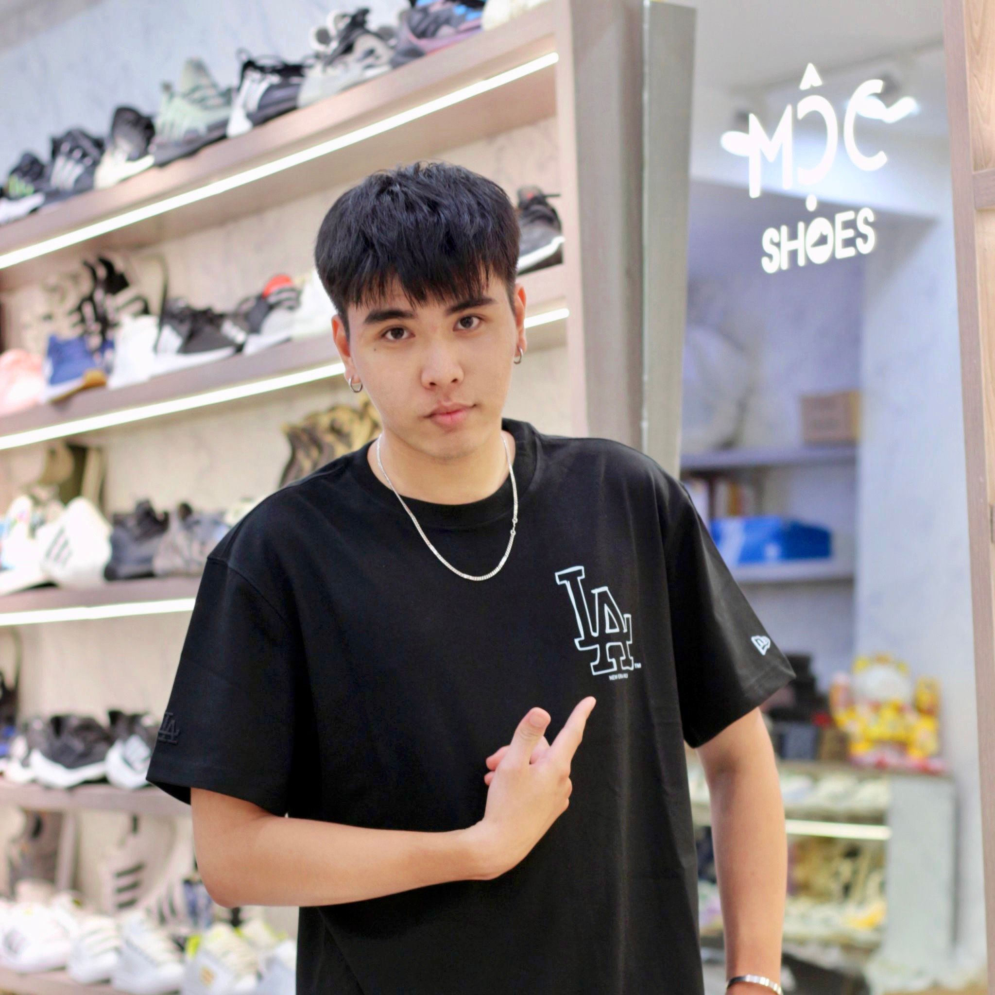 1552 - HÀNG CHÍNH HÃNG - ÁO NEW ERA - LA DODGERS NGUỆCH NGOẠC - ĐEN - CODE : 13774244